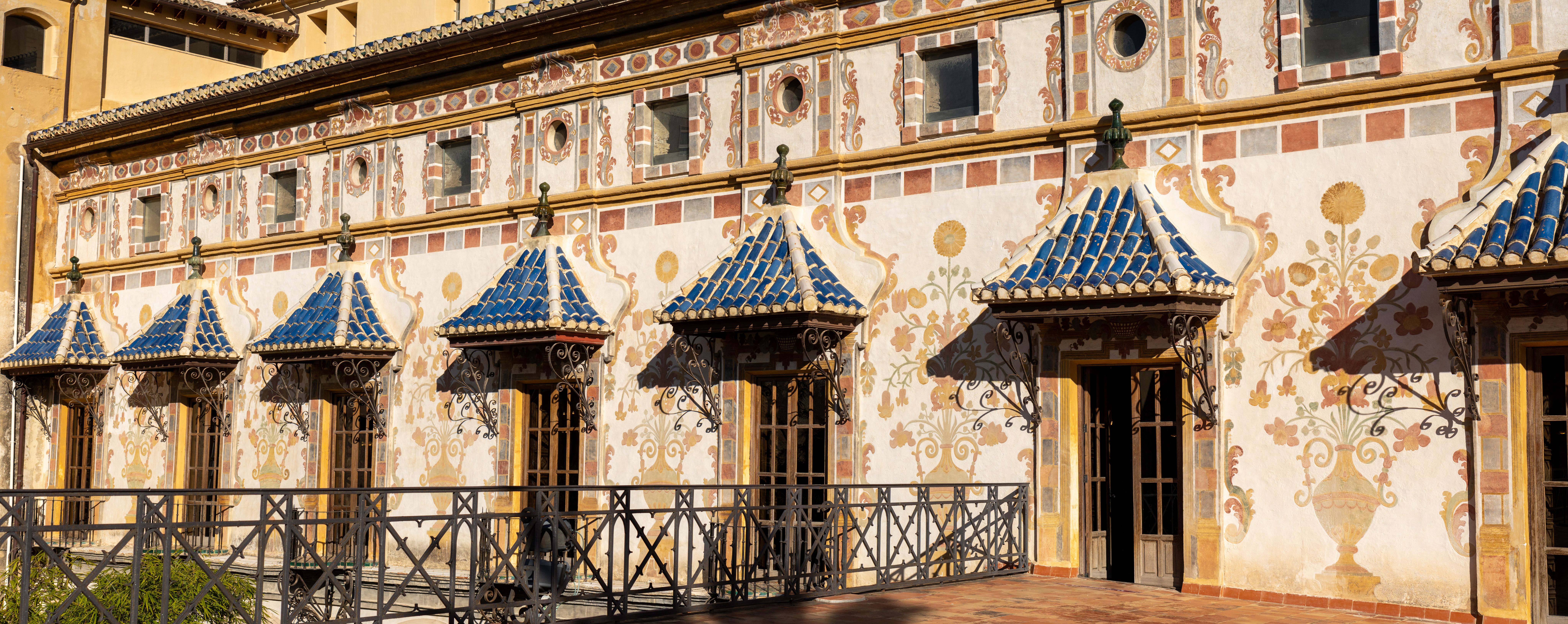 A close up view of the ornate Borgia palace in Gandia, Costa Blanca