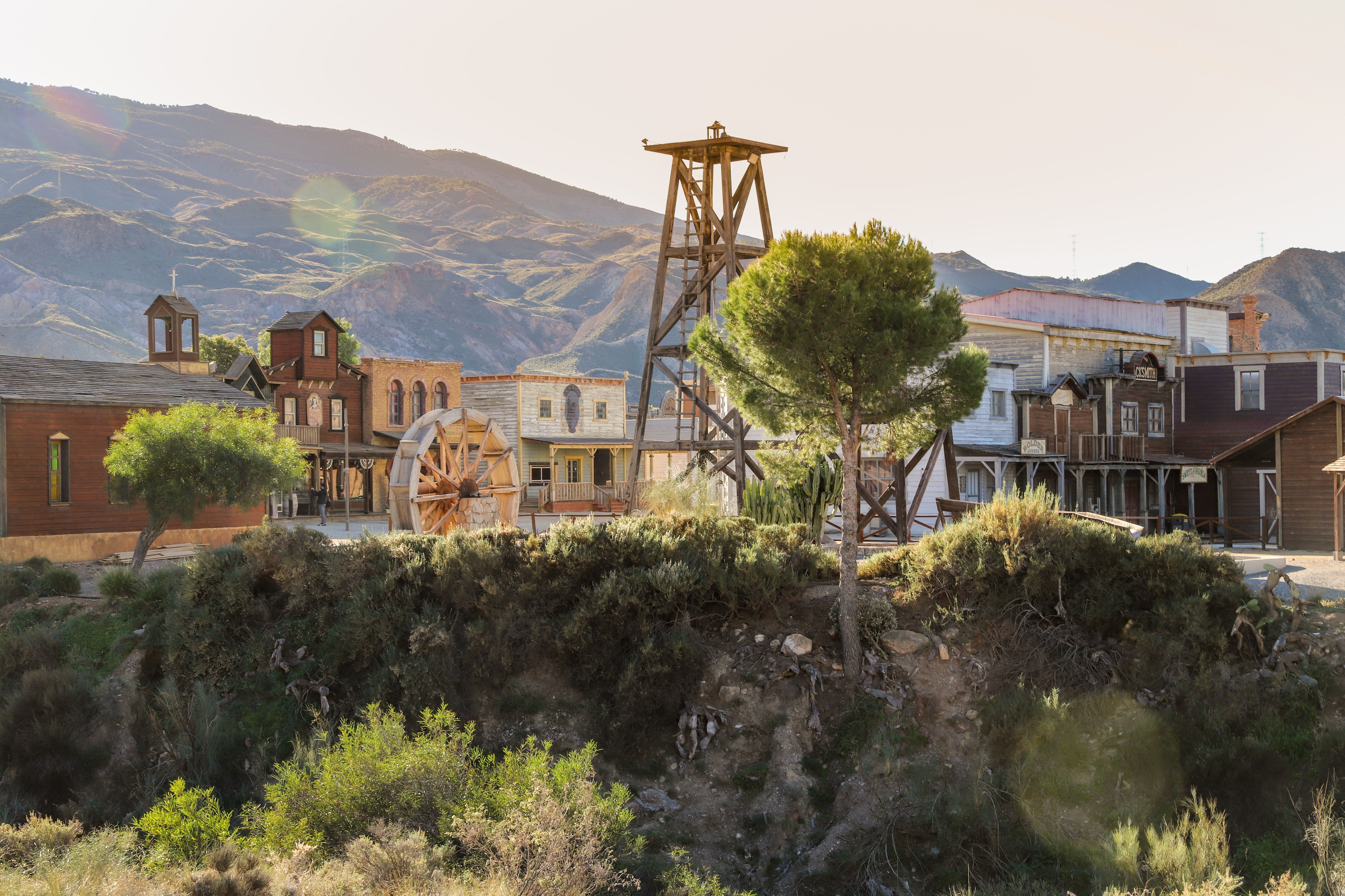 A view of Oasys Mini Hollywood theme park in Costa de Almeria, Spain