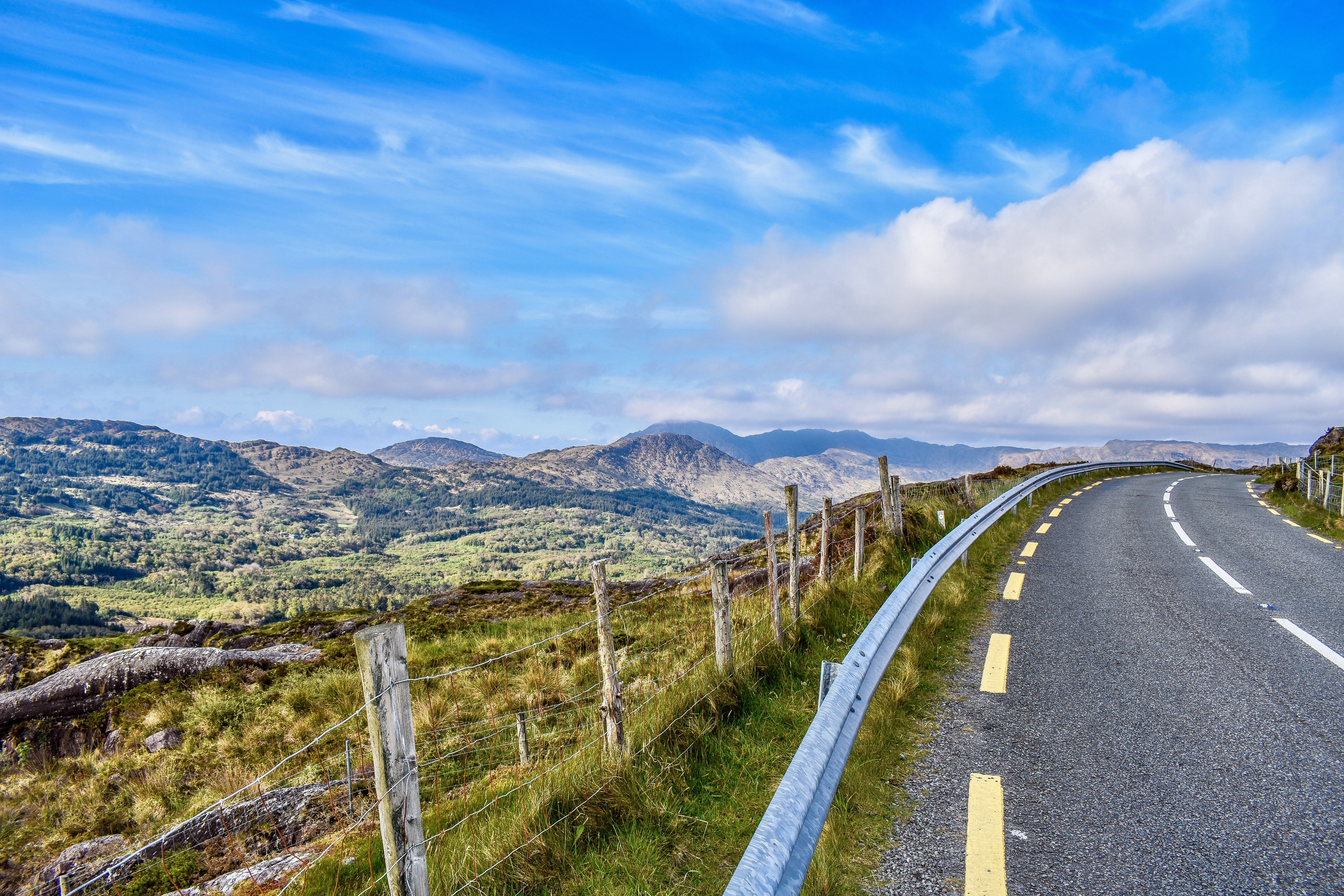 A view of a countryside road in County Cork, Ireland