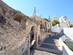 A cobbled stone pathway in the village of Vothonas in Santorini