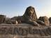 A sand sculpture of a lion at Sandland in Antalya, Turkey
