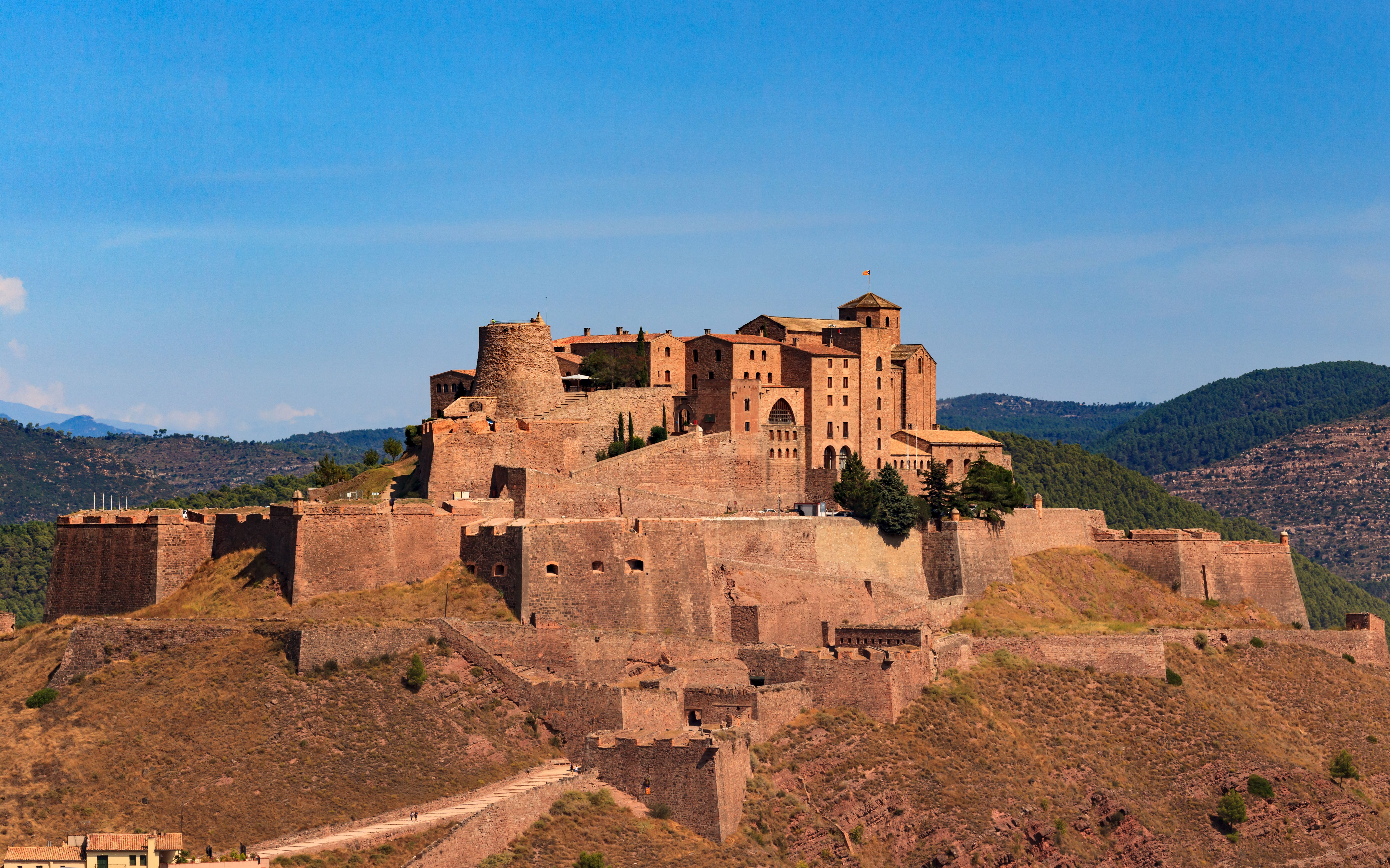 A view of Cardona Castle in Catalonia, Spain