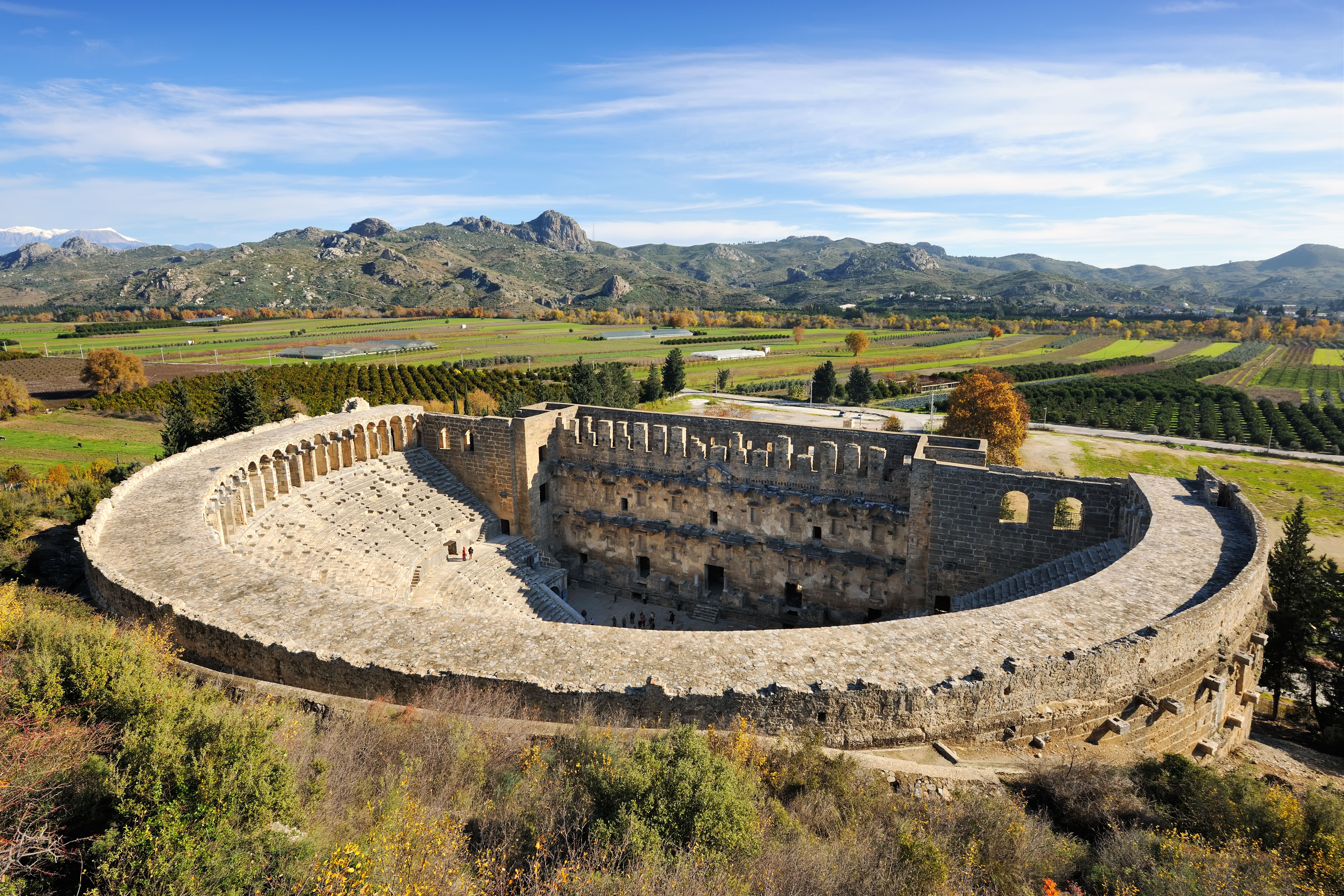 Roman amphitheater of Aspendos in Antalya, Turkey