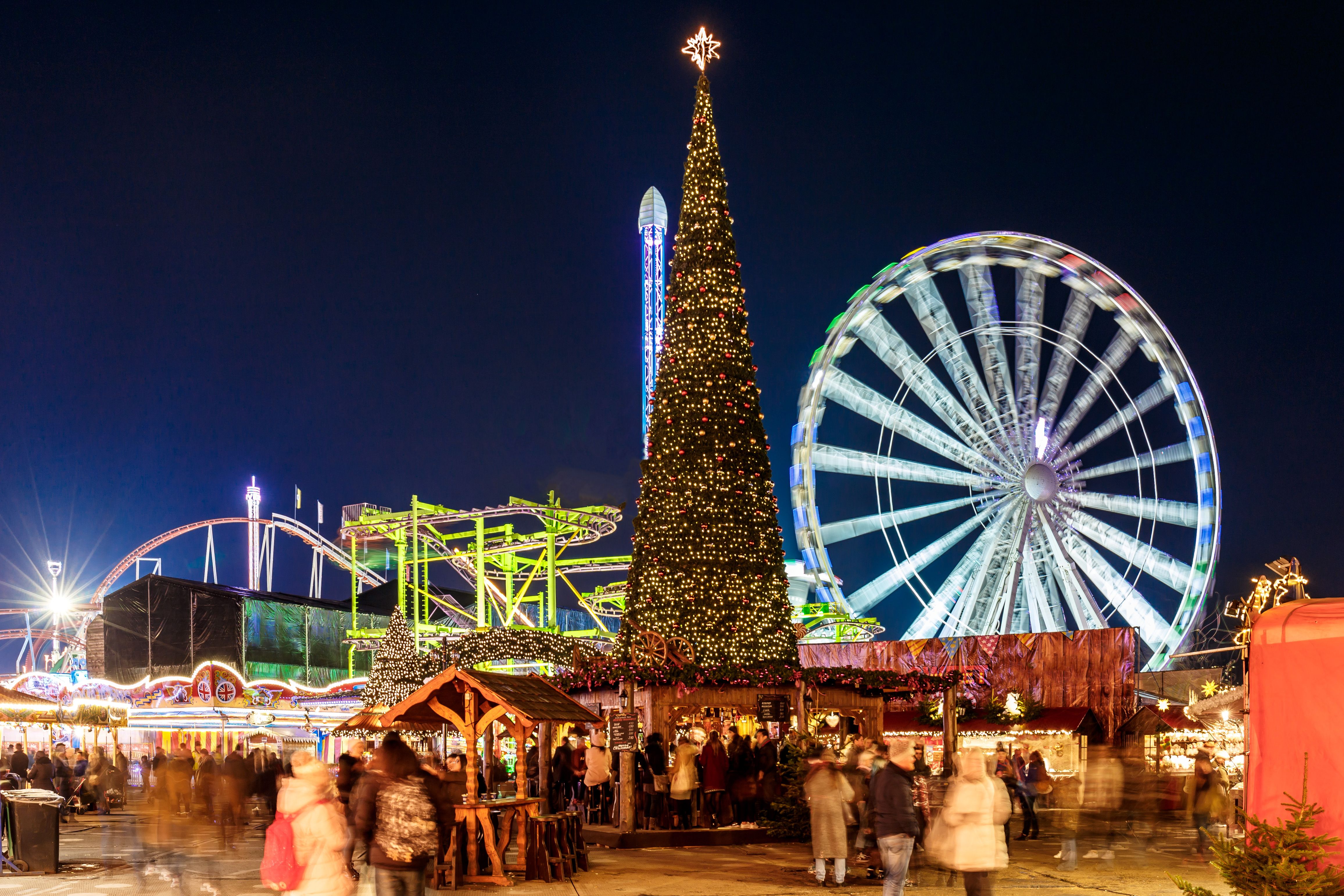 Christmas fair at Winter Wonderland in Hyde Park, London