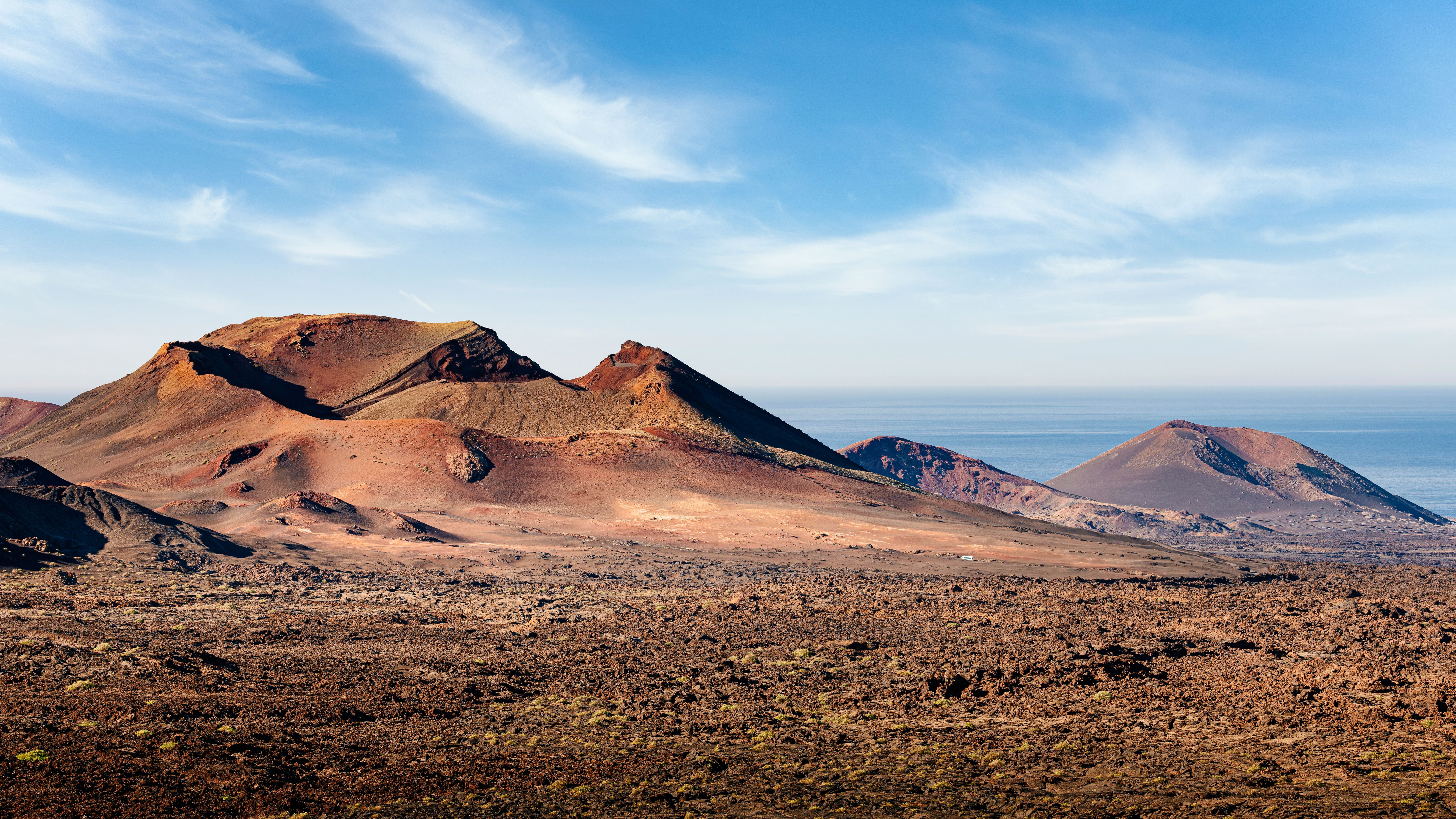 A volcano landscape in Timanfaya National Park, Lanzarote