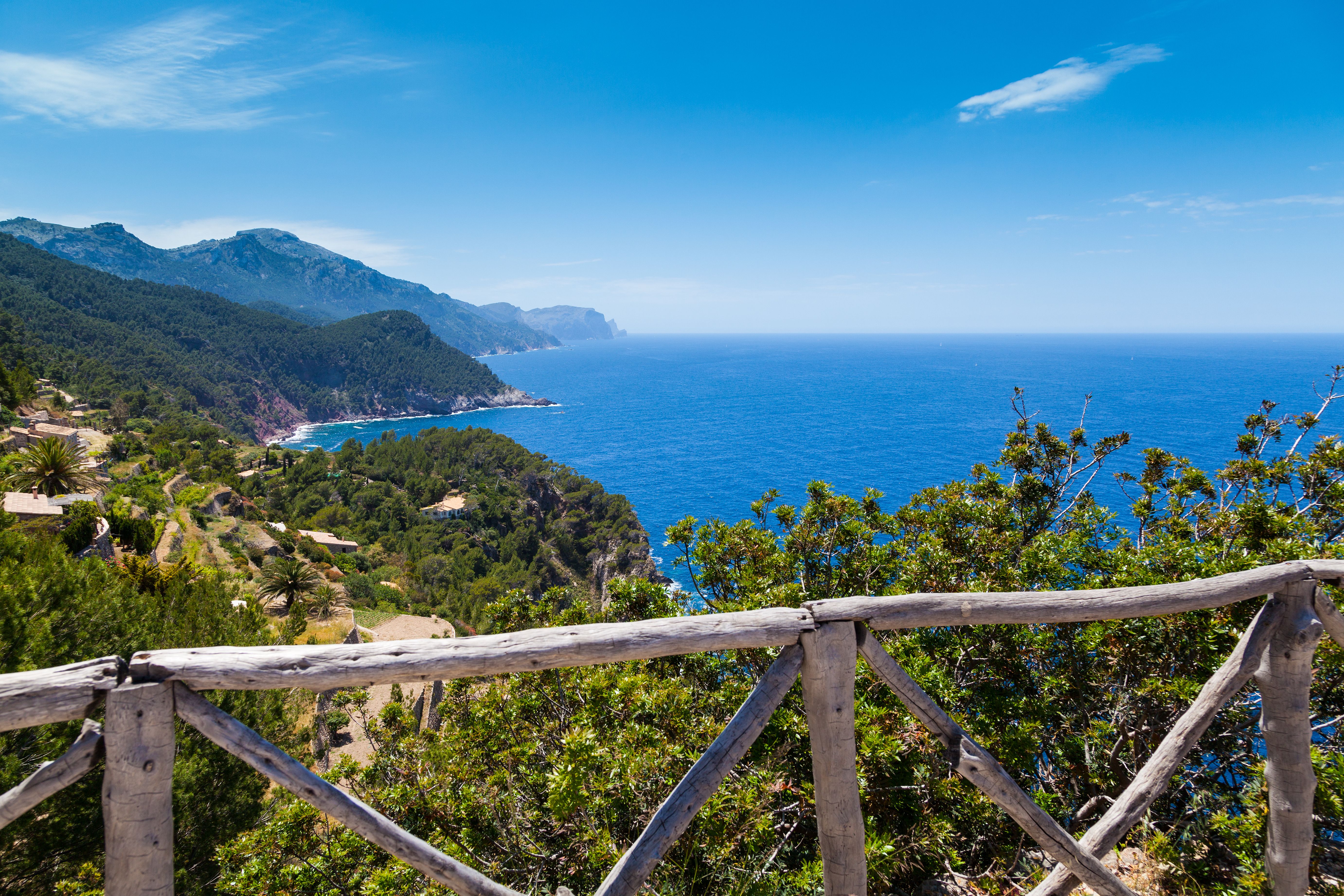 A view point overlooking the Tramuntana Mountains in Majorca