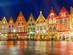 Old Markt square in the centre of Bruges, Belgium, decorated for Christmas