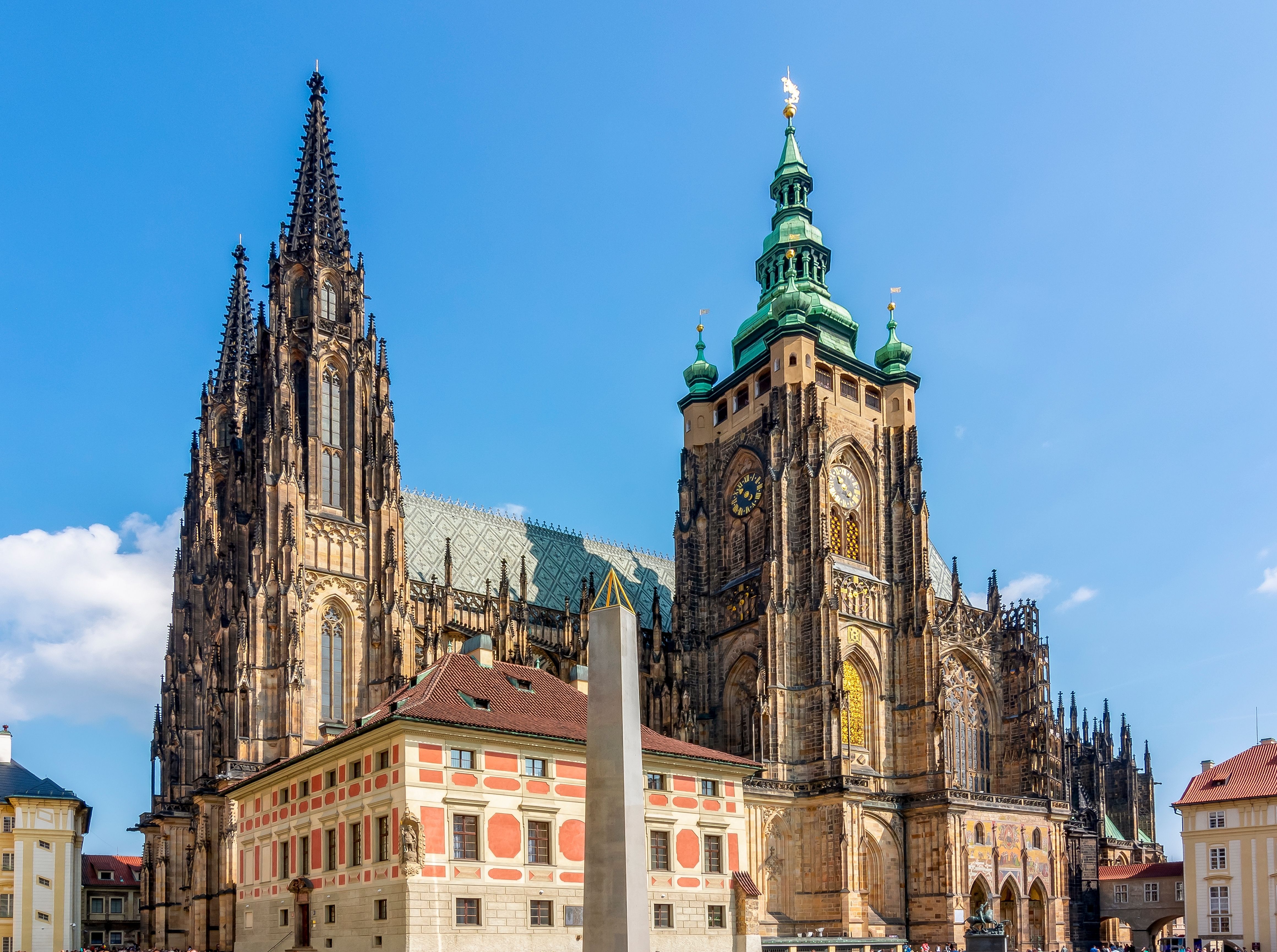 St. Vitus cathedral in Prague Castle courtyard, Czech Republic