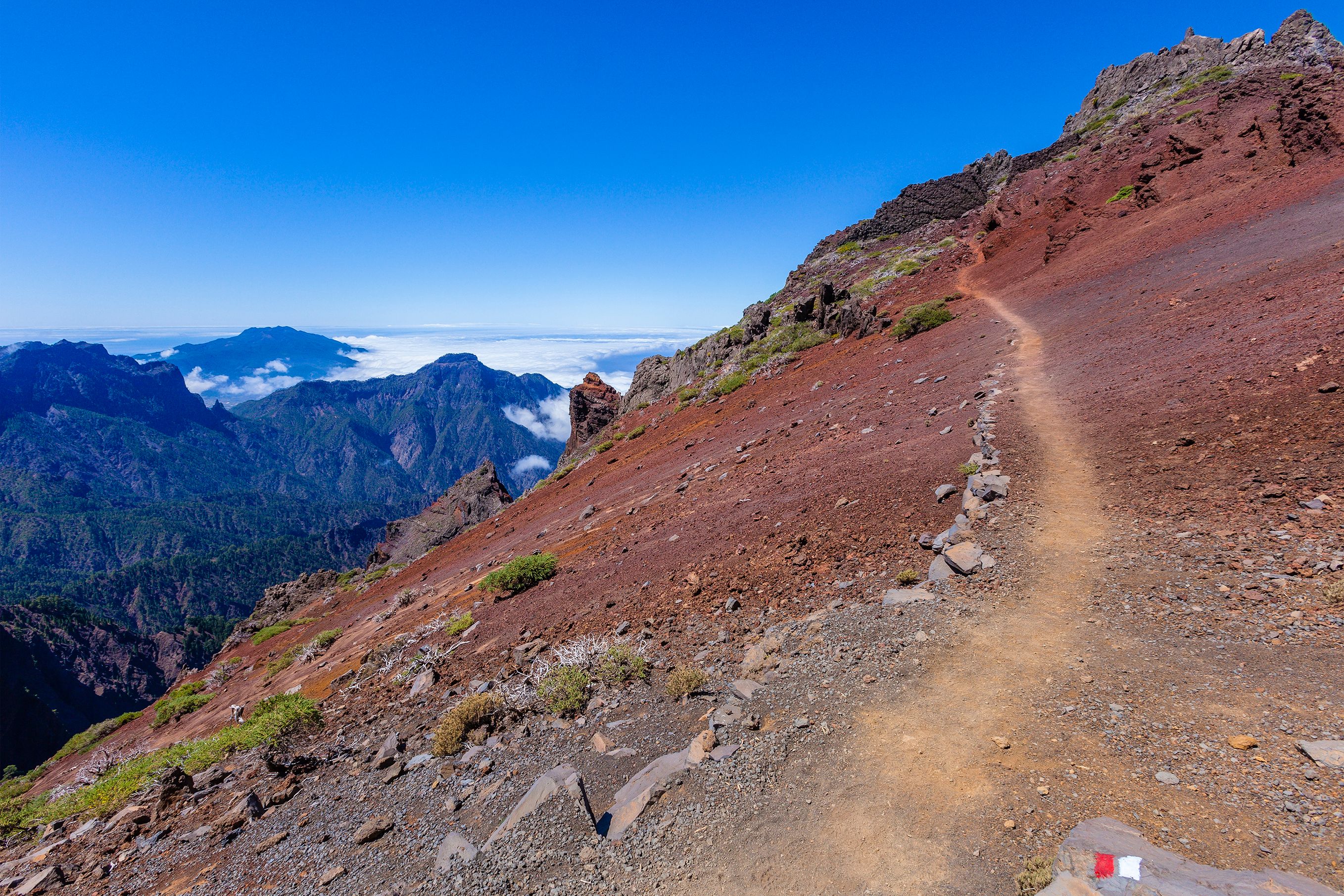 View of Roque de los Muchachos in the Caldera de Taburiente National Park, La Palma