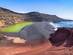 A view of El Golfo beach with green lagoon in Lanzarote