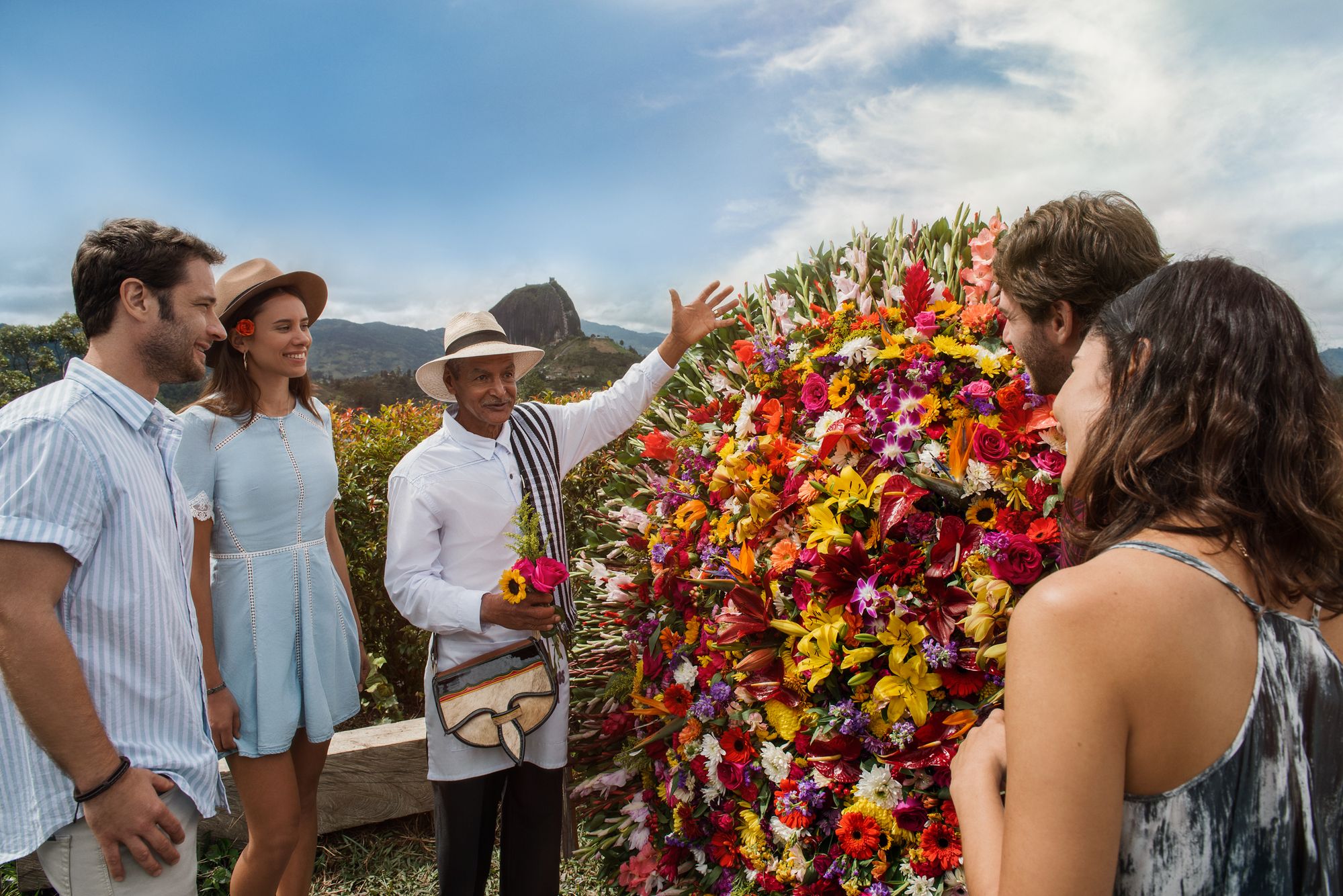 A view of the flower festival in Medellín, Colombia