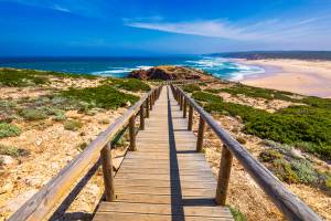 View of Praia de Bordeira in Portugal