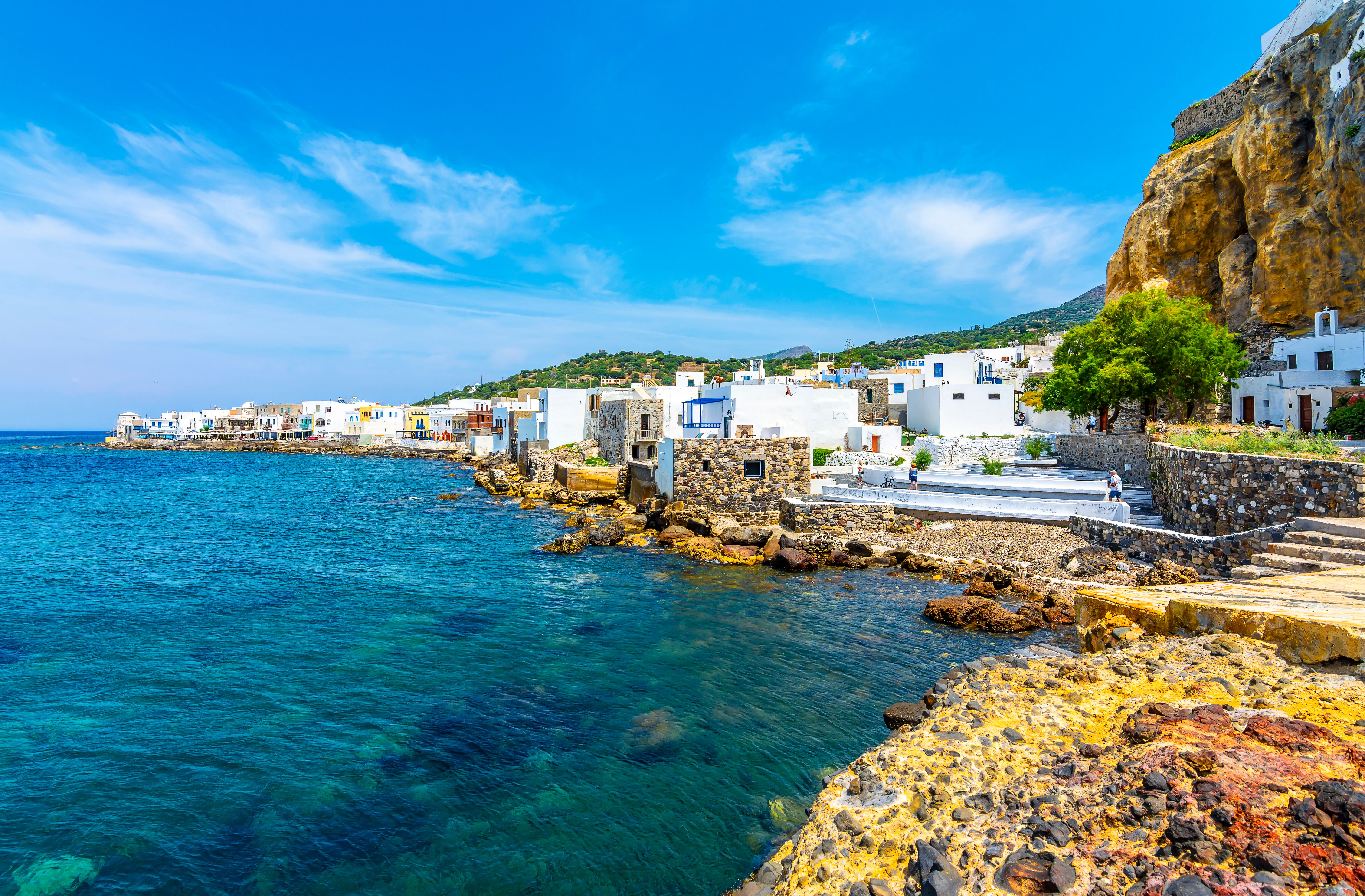 A view of Mandraki village on the island of Nisyros in Greece