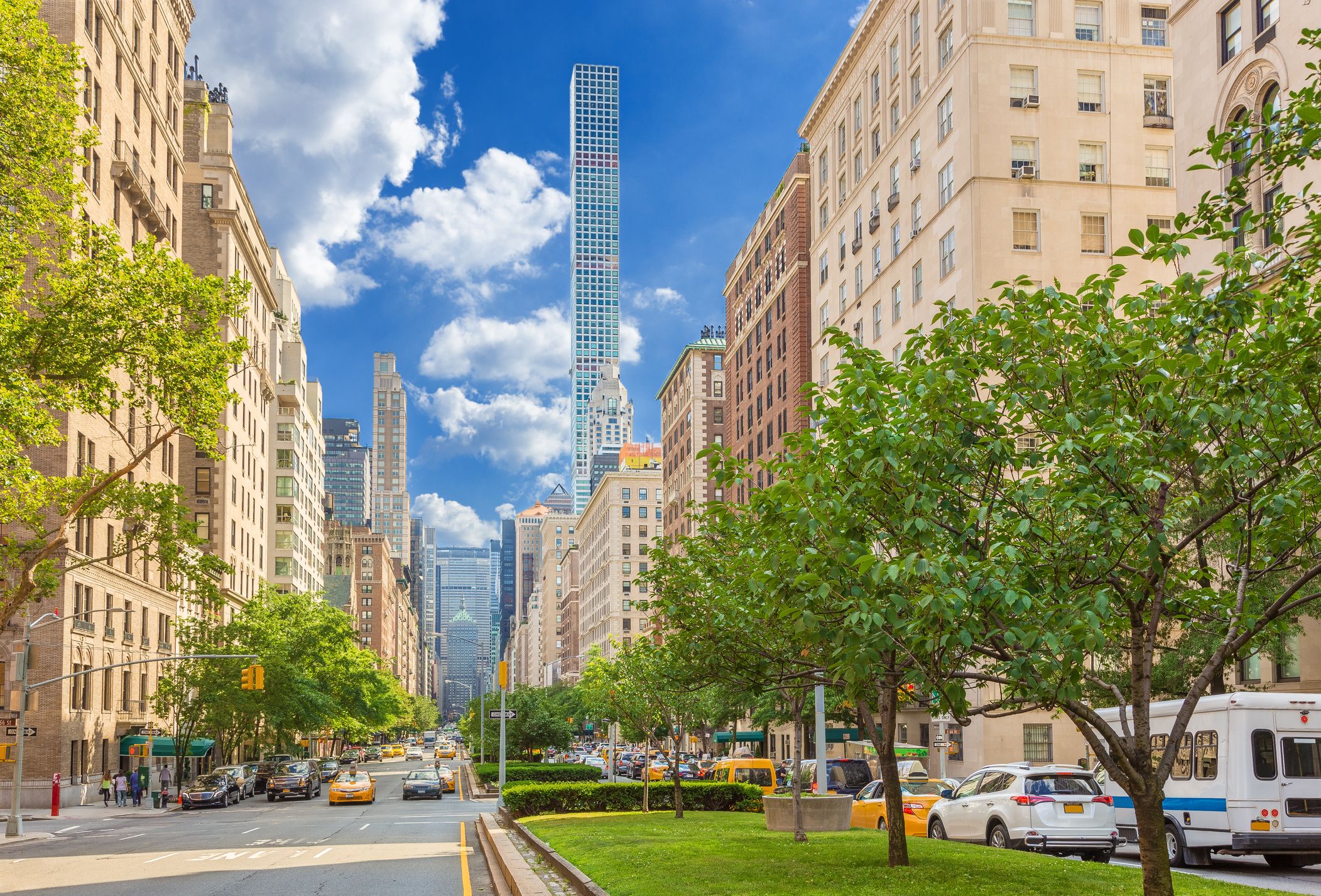 A view of Park Avenue, Manhattan Upper East Side in New York City