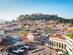A view of Moanstiraki square with the Acropolis int he background in Athens