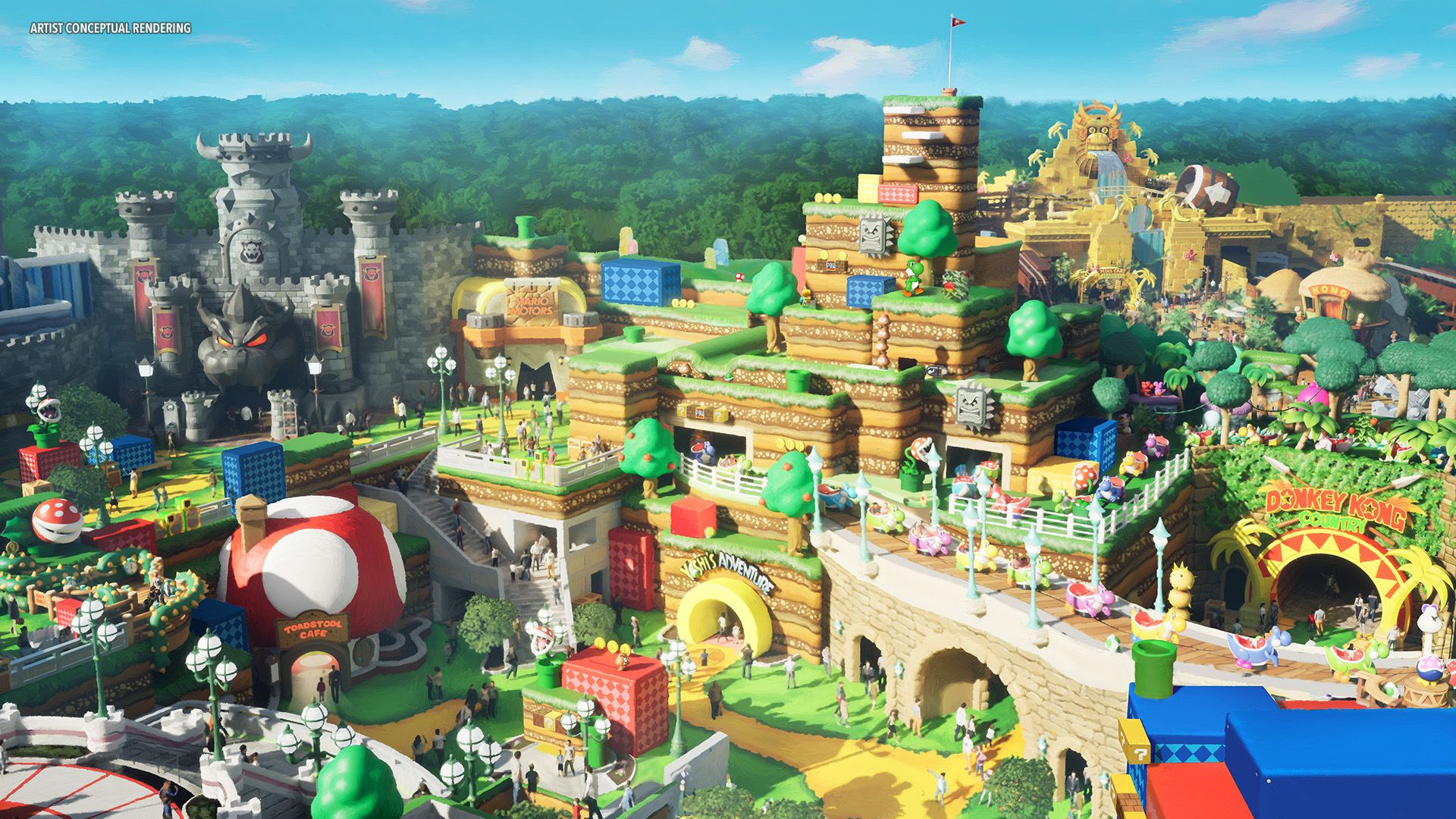 A conceptual image of the new Super Nintendo World at Universal Orlando Resort