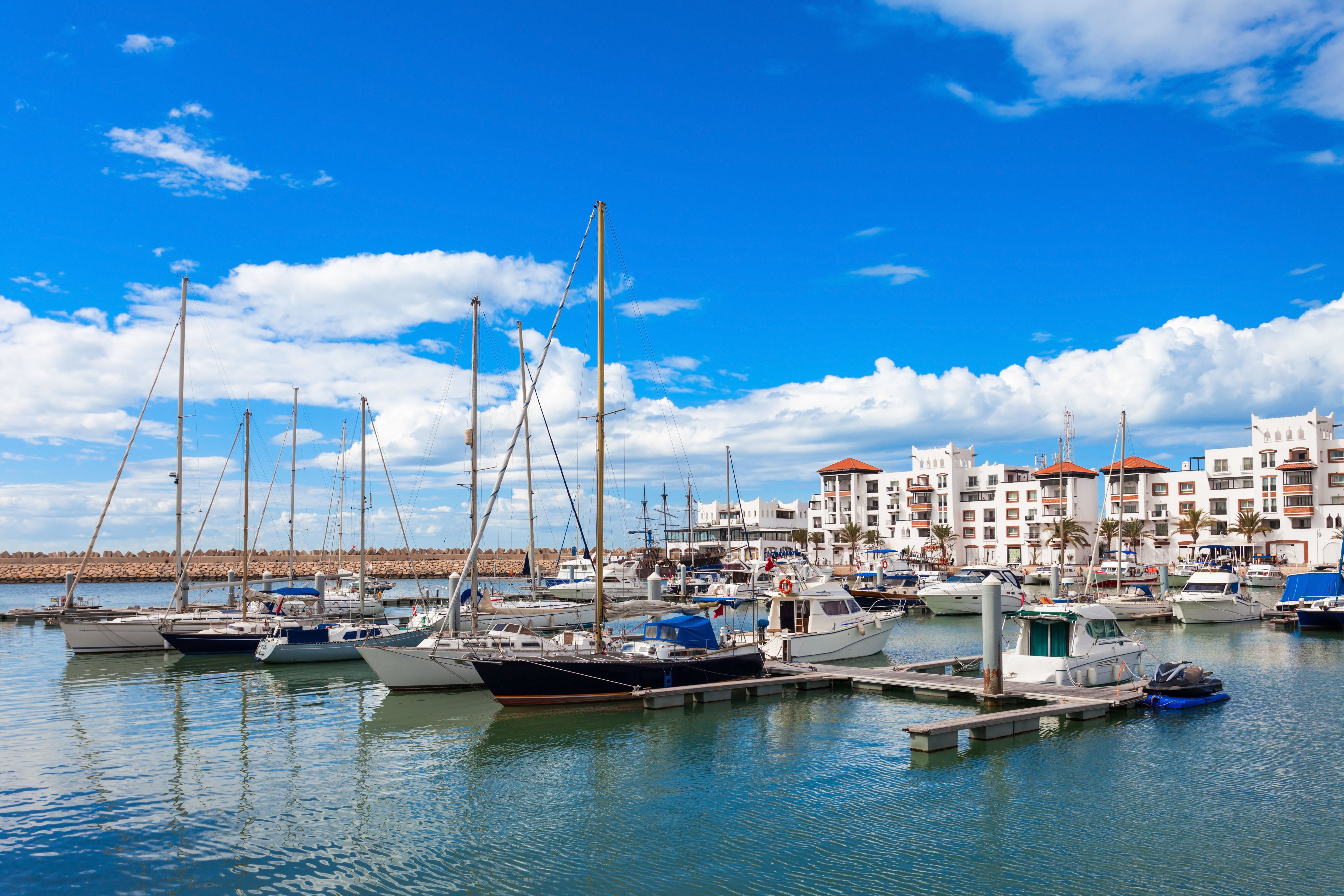 A view of Agadir Marina in Morocco