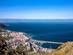 An aerial view over the city and coastline of Santa Cruz de La Palma in La Palma, Canary Islands