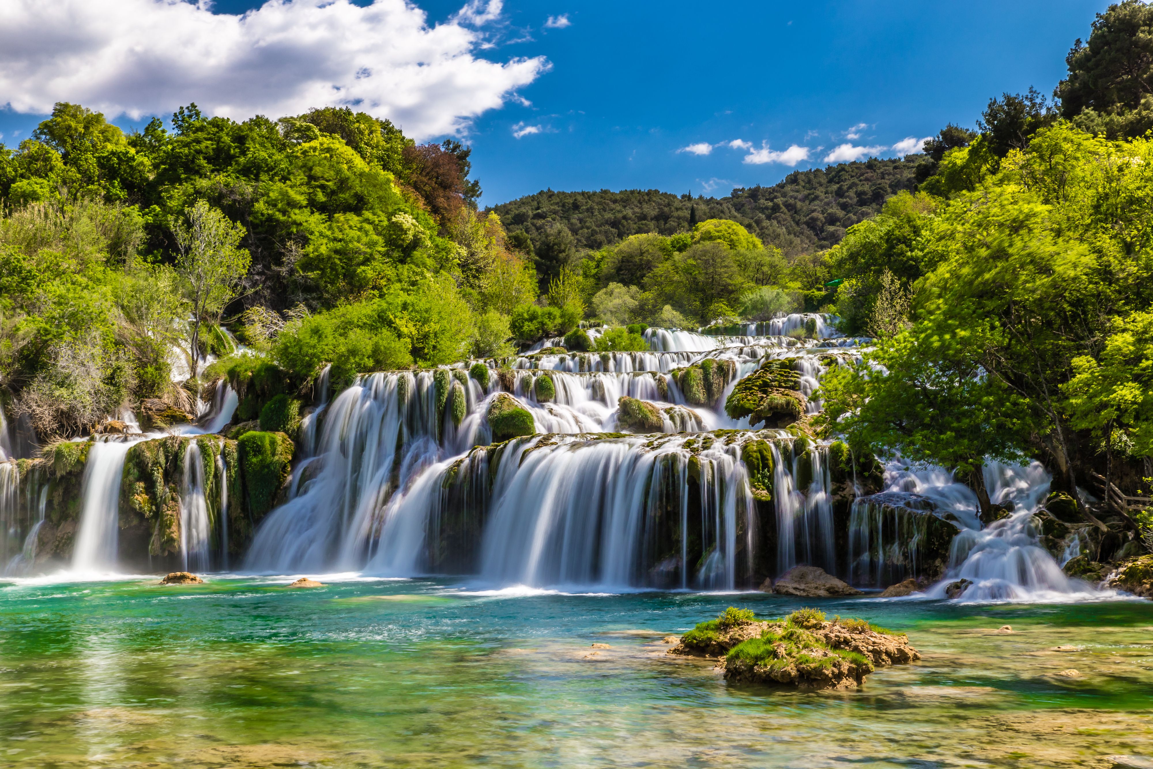 Skradinski Buk Waterfall In Krka National Park, Croatia