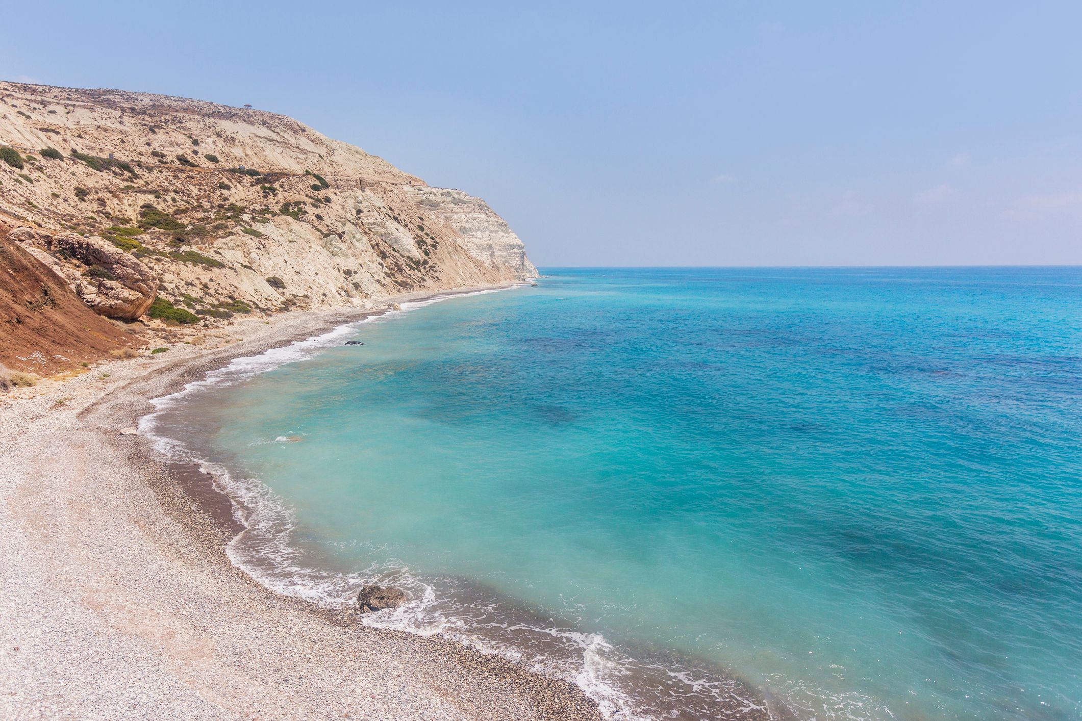 Asprokremos (Asprokremmos) Beach in Chrysochou Bay, Cyprus