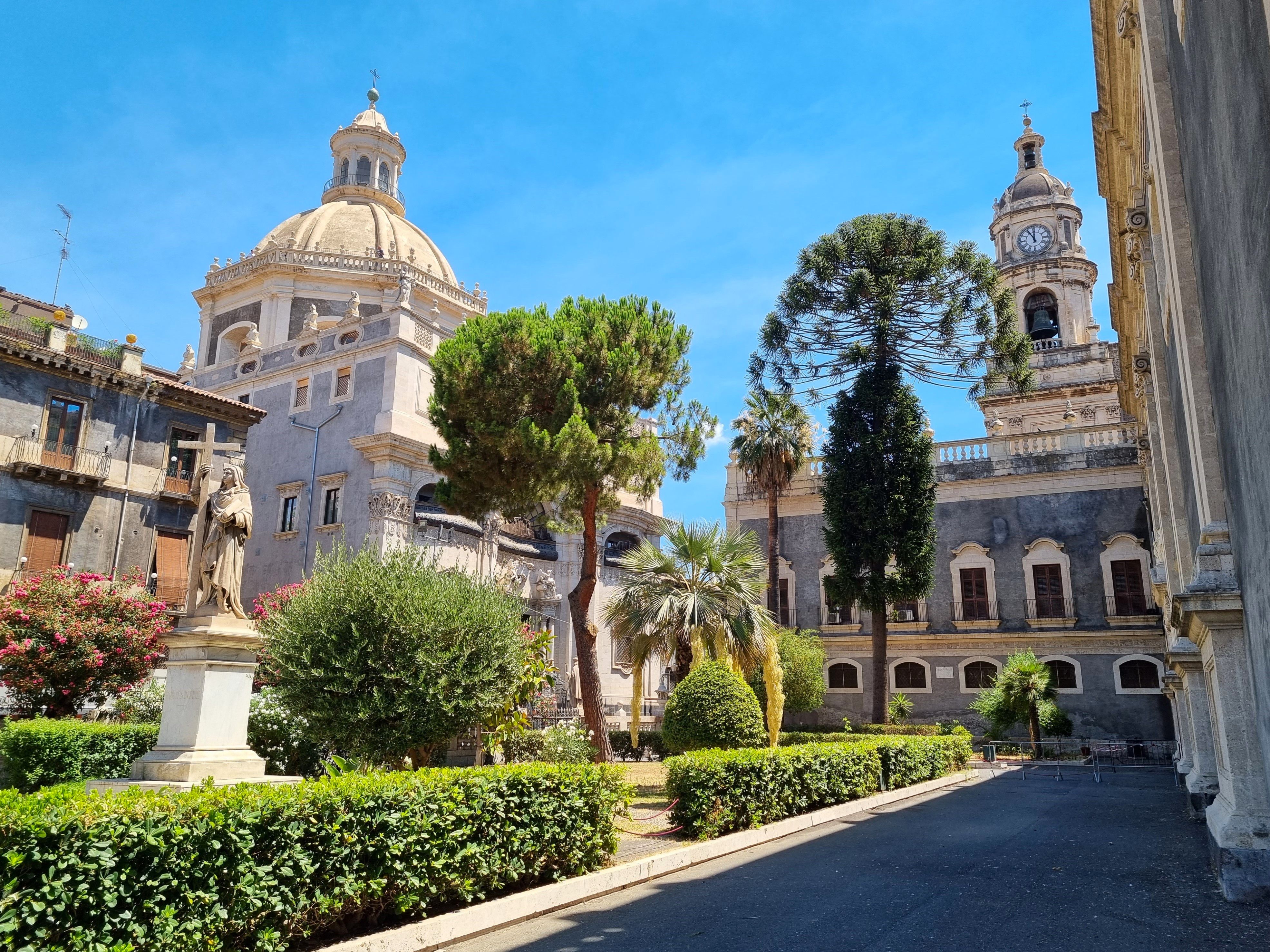 Central square of Catania, Sicily, Italy