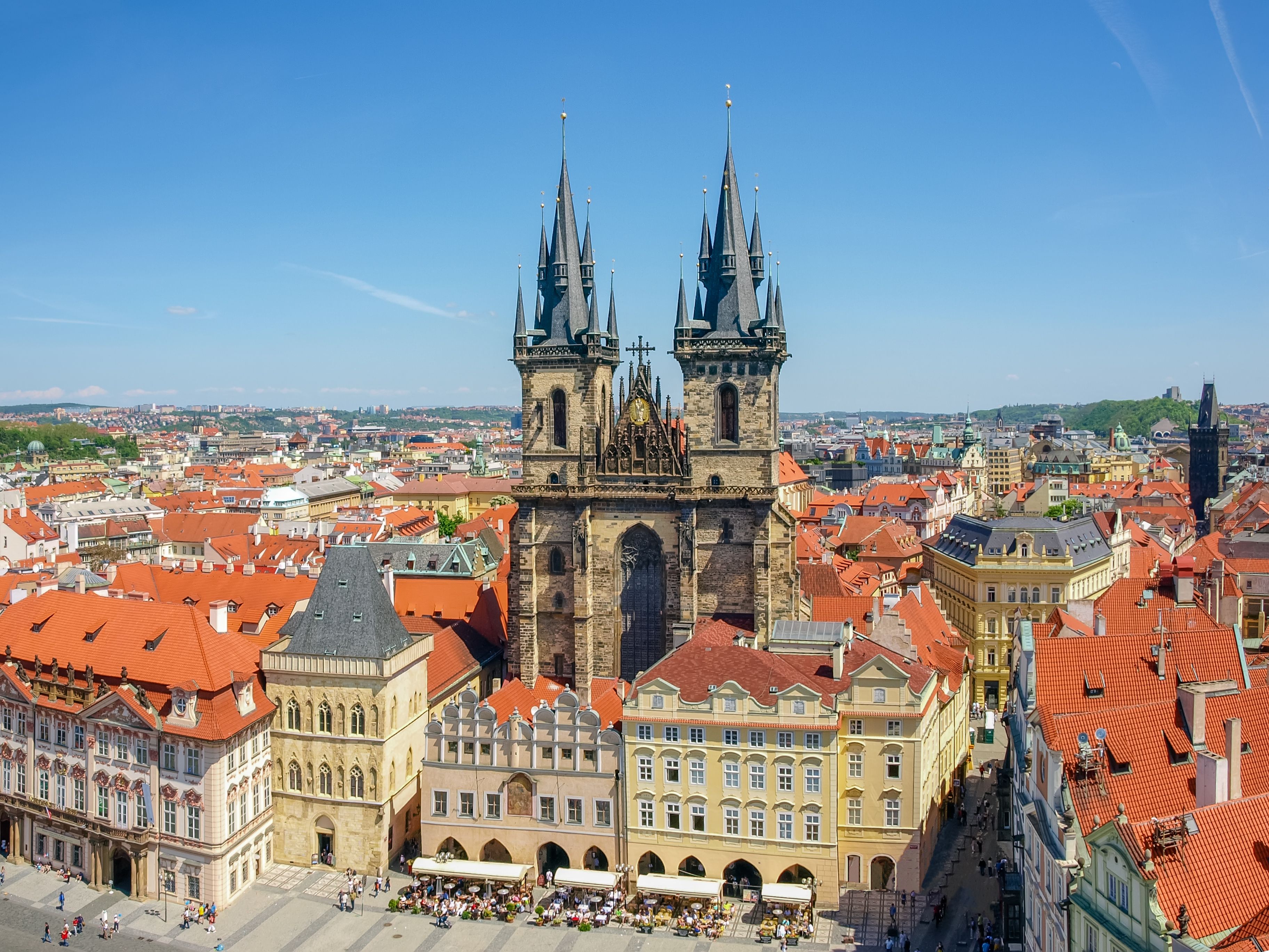 Old Town Square and Church of Our Lady before Tyn in Prague