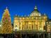 Saint Peter Basilica in Rome at Christmas, Italy.