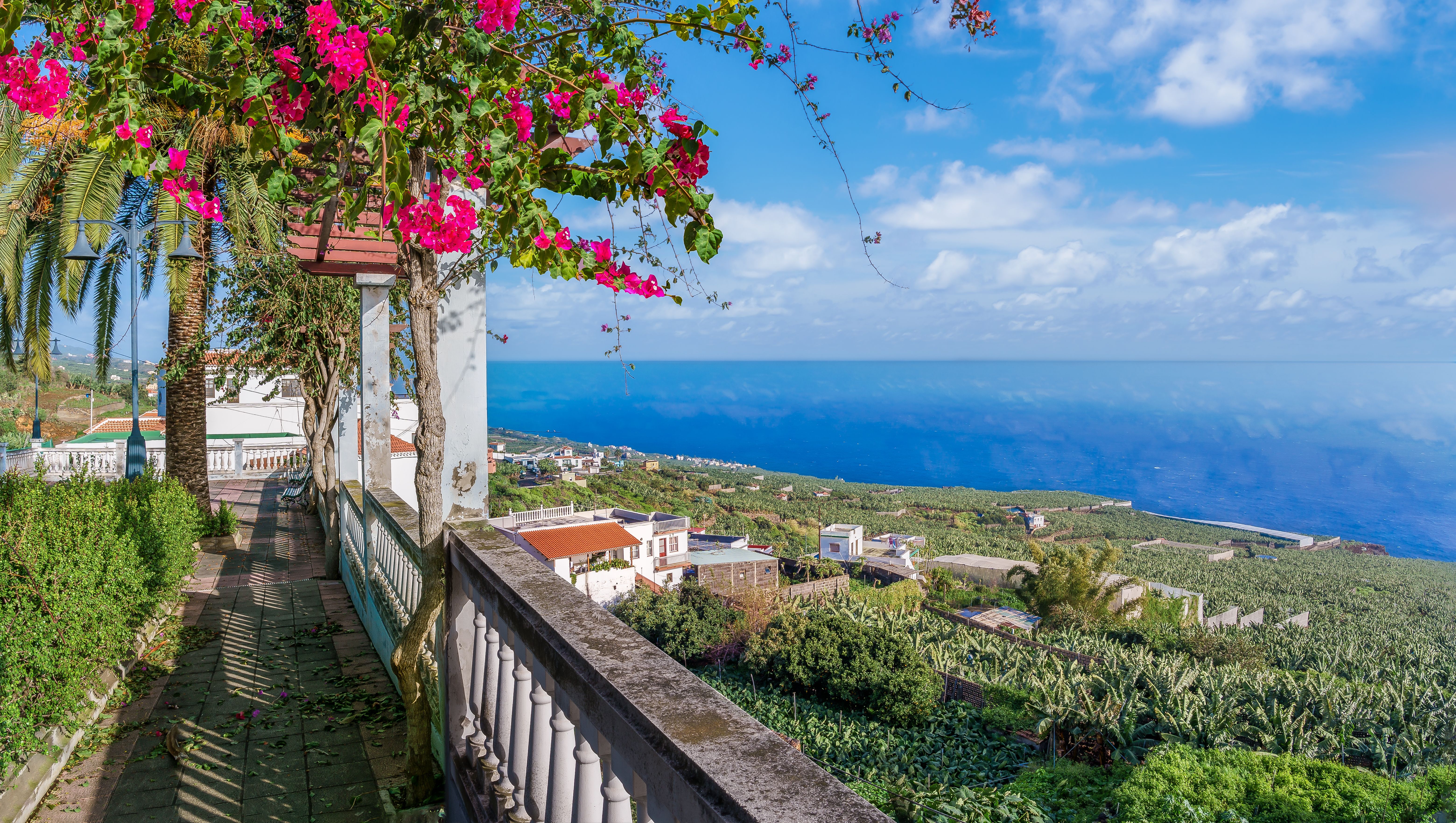 View out over the north coast of La Palma in the Canary Islands, Spain.