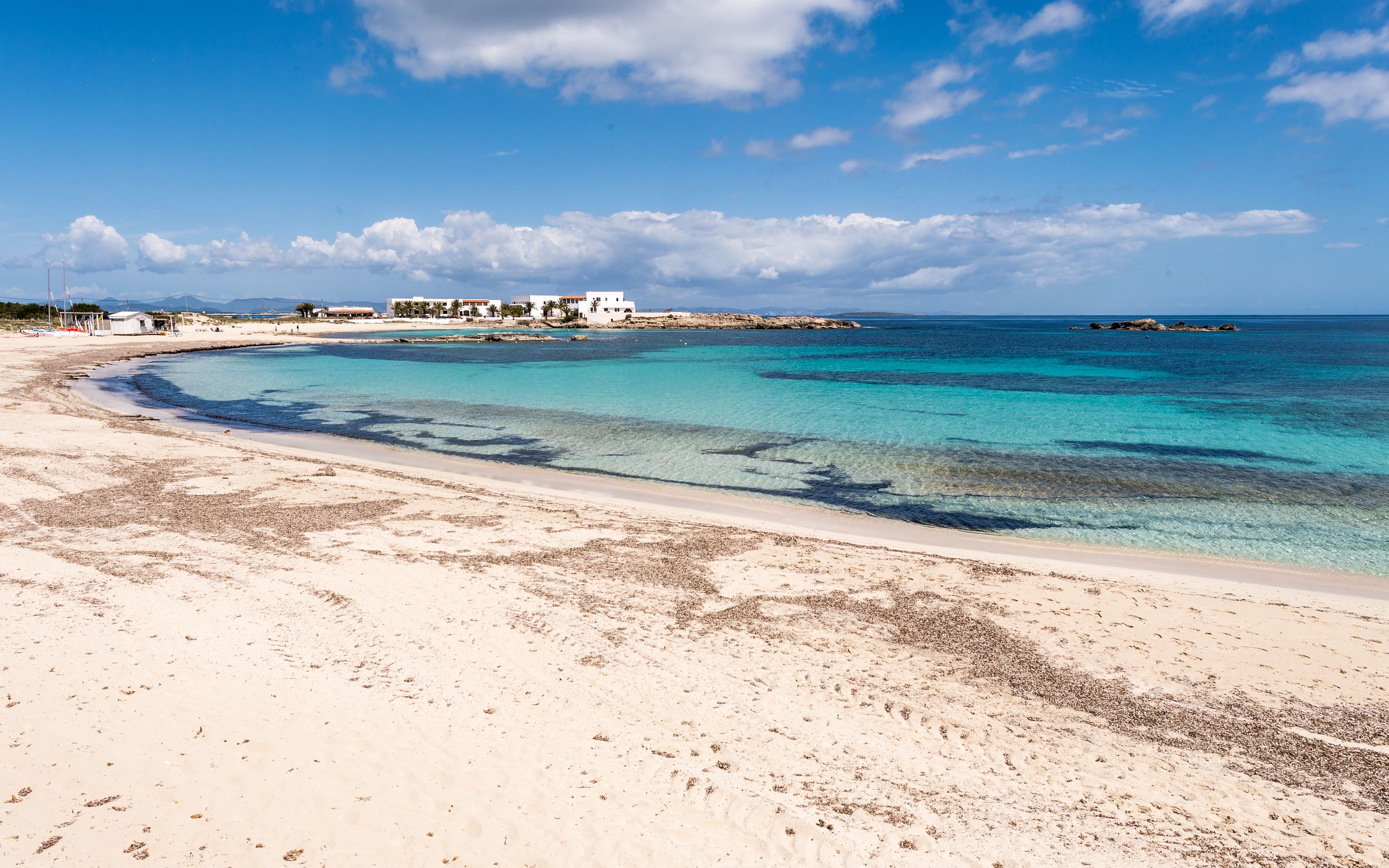 Els Pujols beach in Formentera