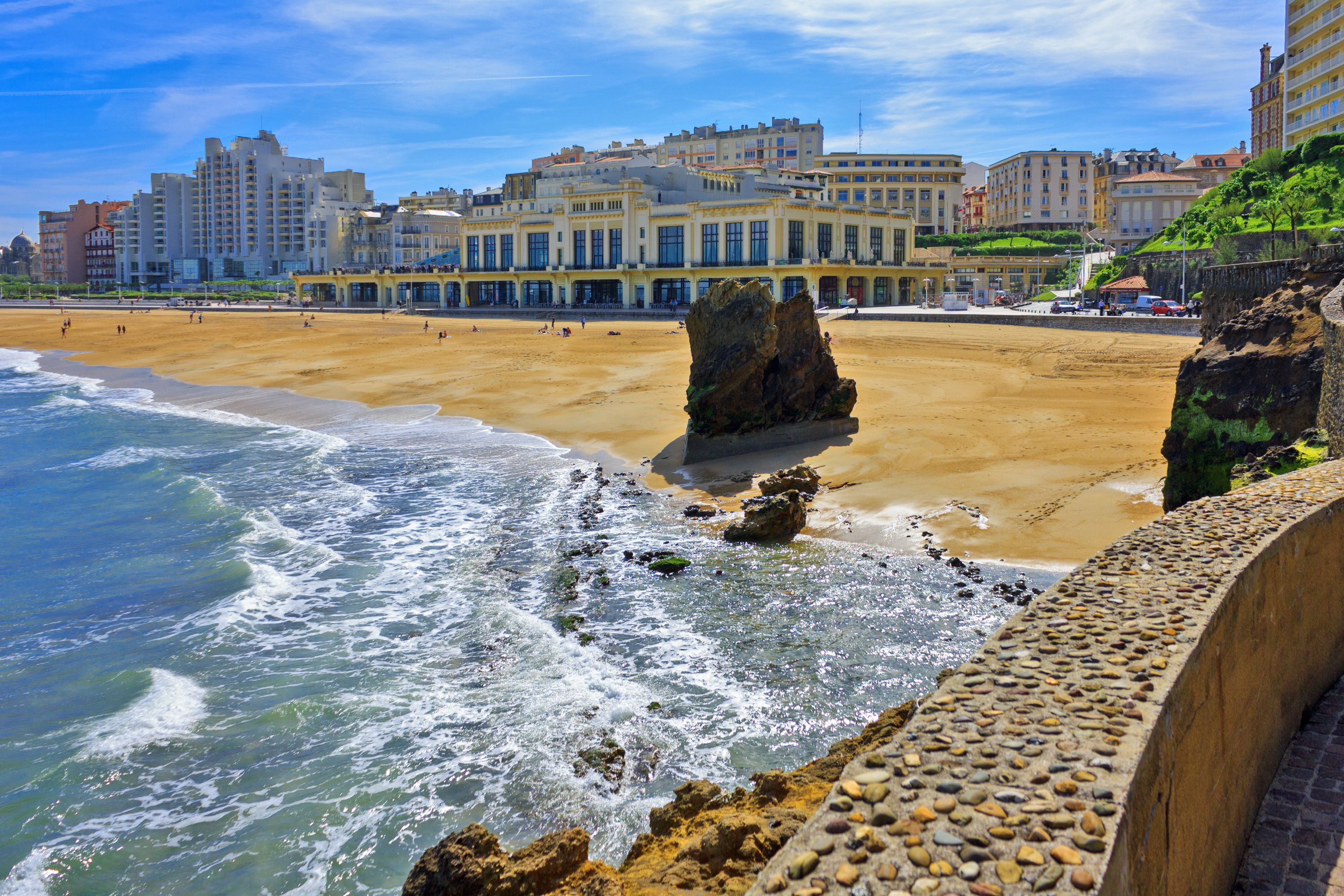 View of the main beach of Biarritz (Grande Plage ) in France