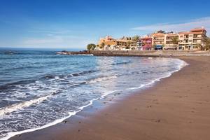 Scenic view of Valle Gran Rey beach in La Gomera, Canary Islands, Spain