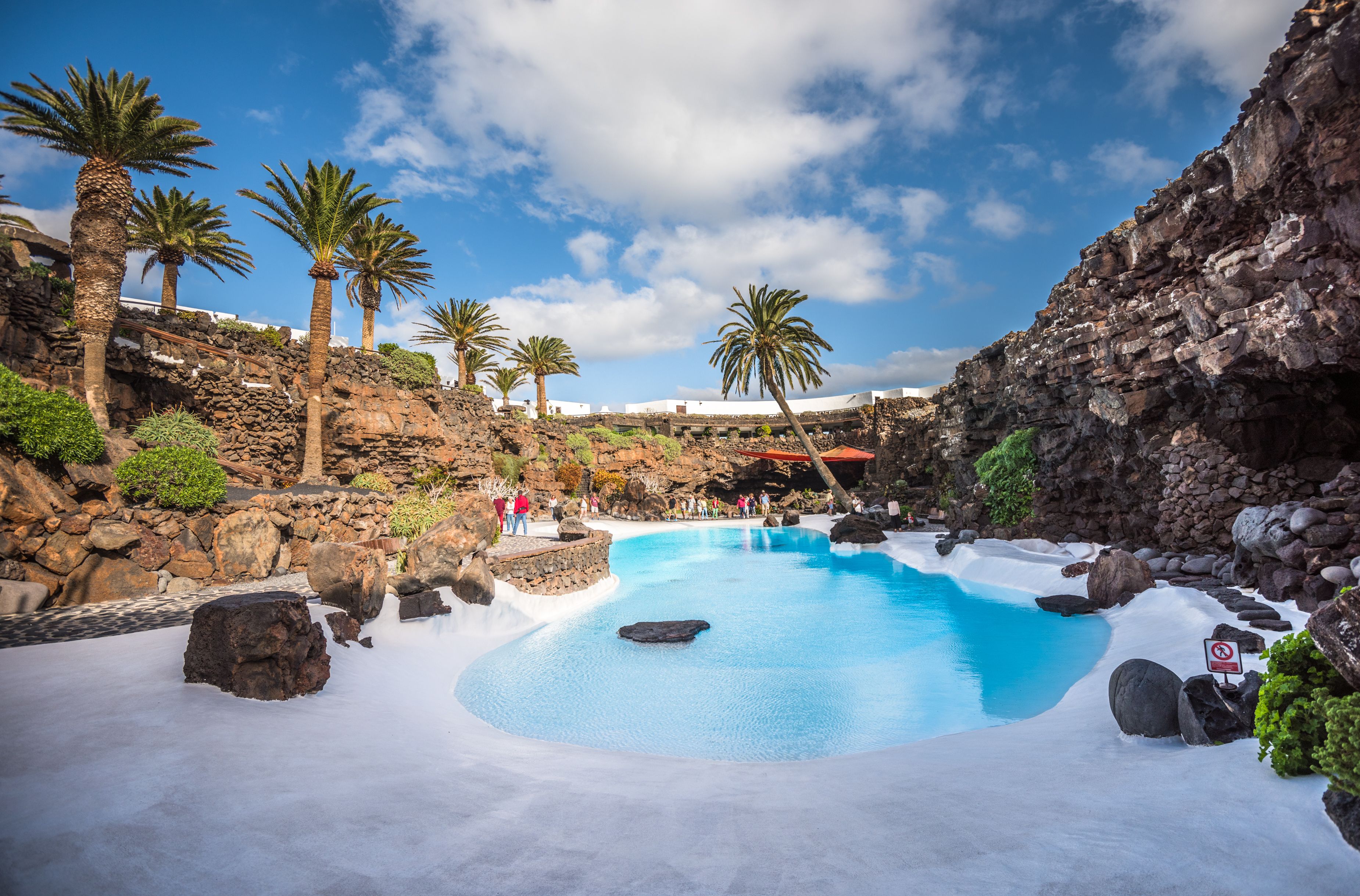 Jameos del Agua caves and pool in Lanzarote