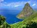 Aerial view of Gros Piton in Saint Lucia
