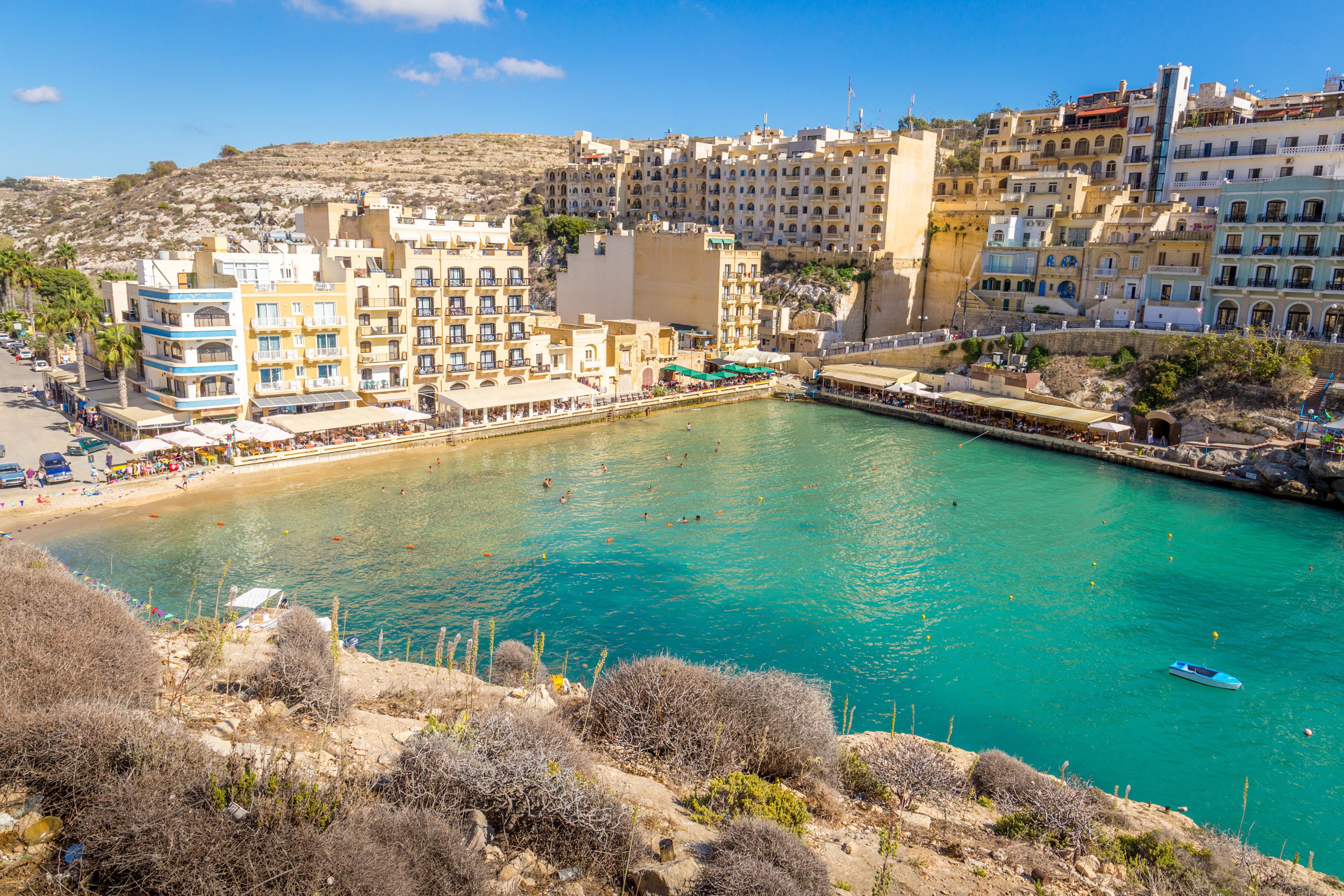 A view of Xlendi Bay in Gozo, Malta
