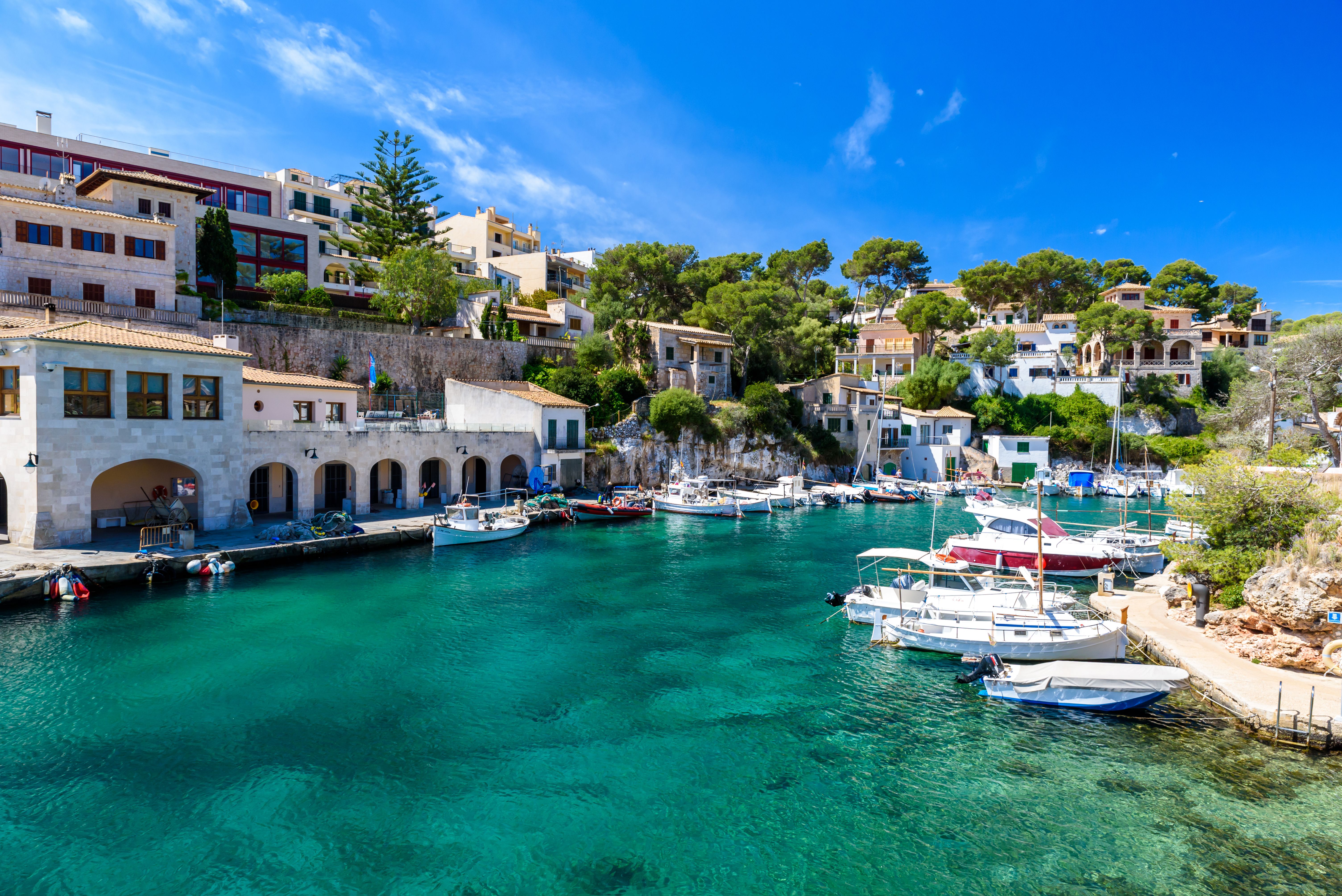 A view of Cala Figuera village and bay in Majorca, Balearic Islands