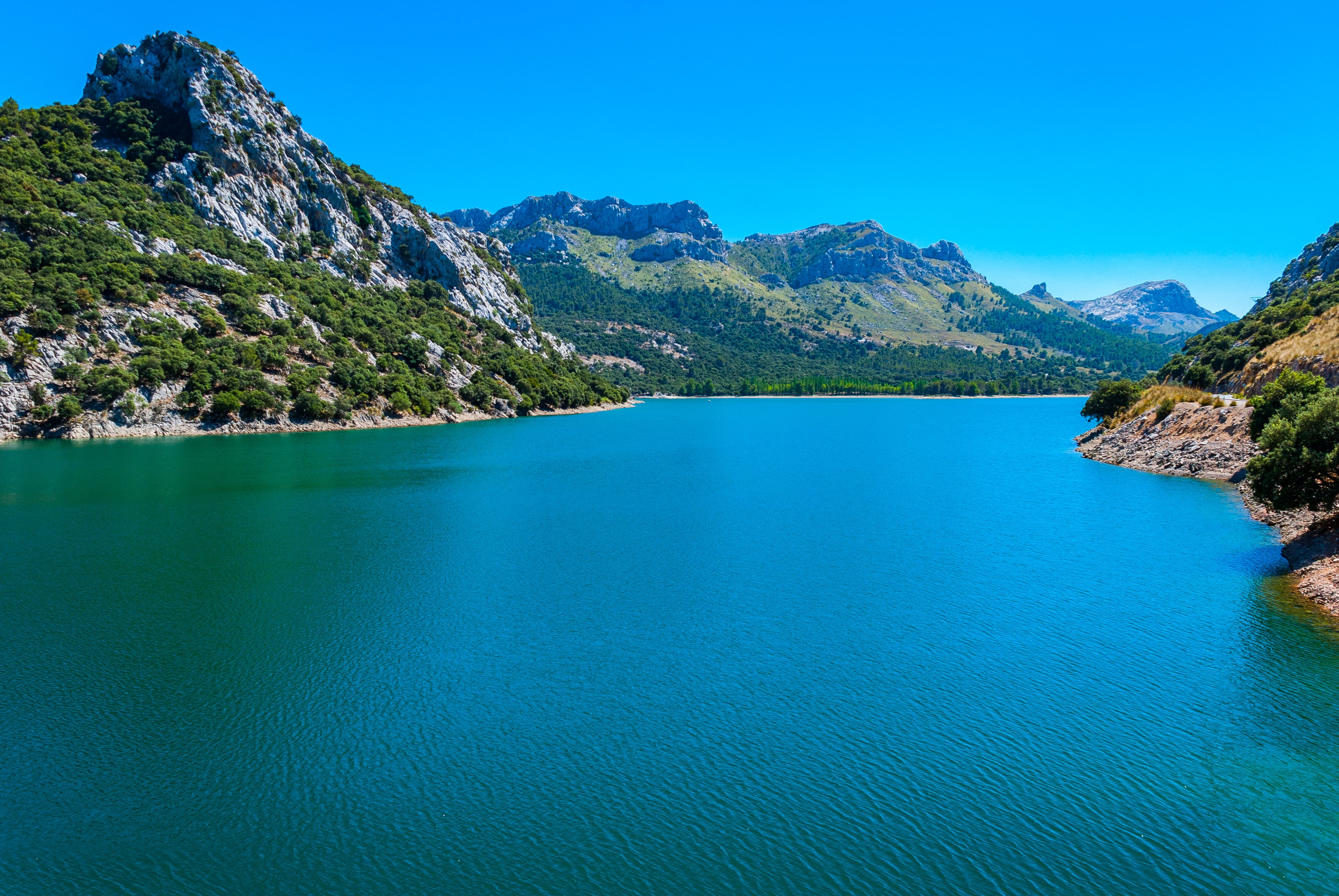 A view of the Gorg Blau lake in Majorca, Balearic Islands