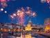 A view of fireworks over the harbour in Valletta, Malta