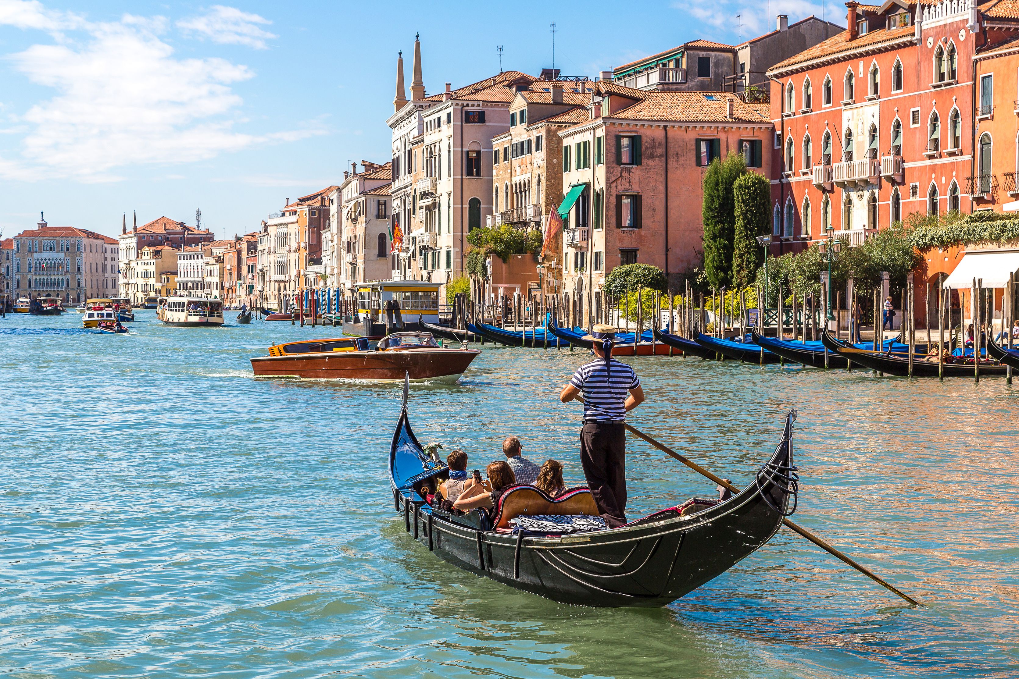 A Gondola on Canal Grande in Venice