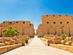 An avenue of ram-headed sphinxes leading to Karnak Temple in Luxor, Egypt