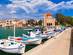 Traditional fishing boats in the port of Aegina in Greece