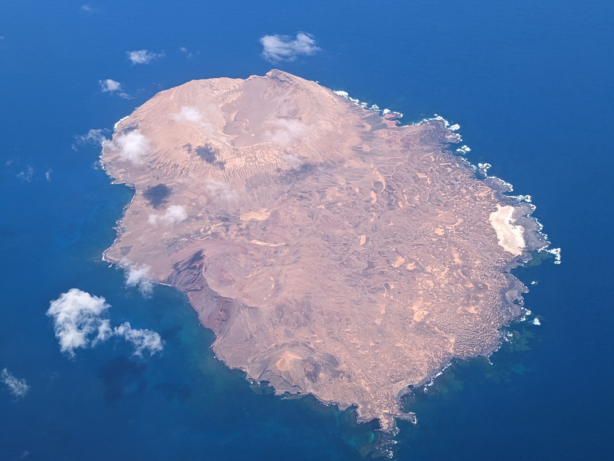 Bird's eye view of Alegranza Island in the Canary Islands