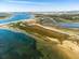 Aerial view of Ria Formosa Natural Park and town of Olhao, Algarve, south of Portugal