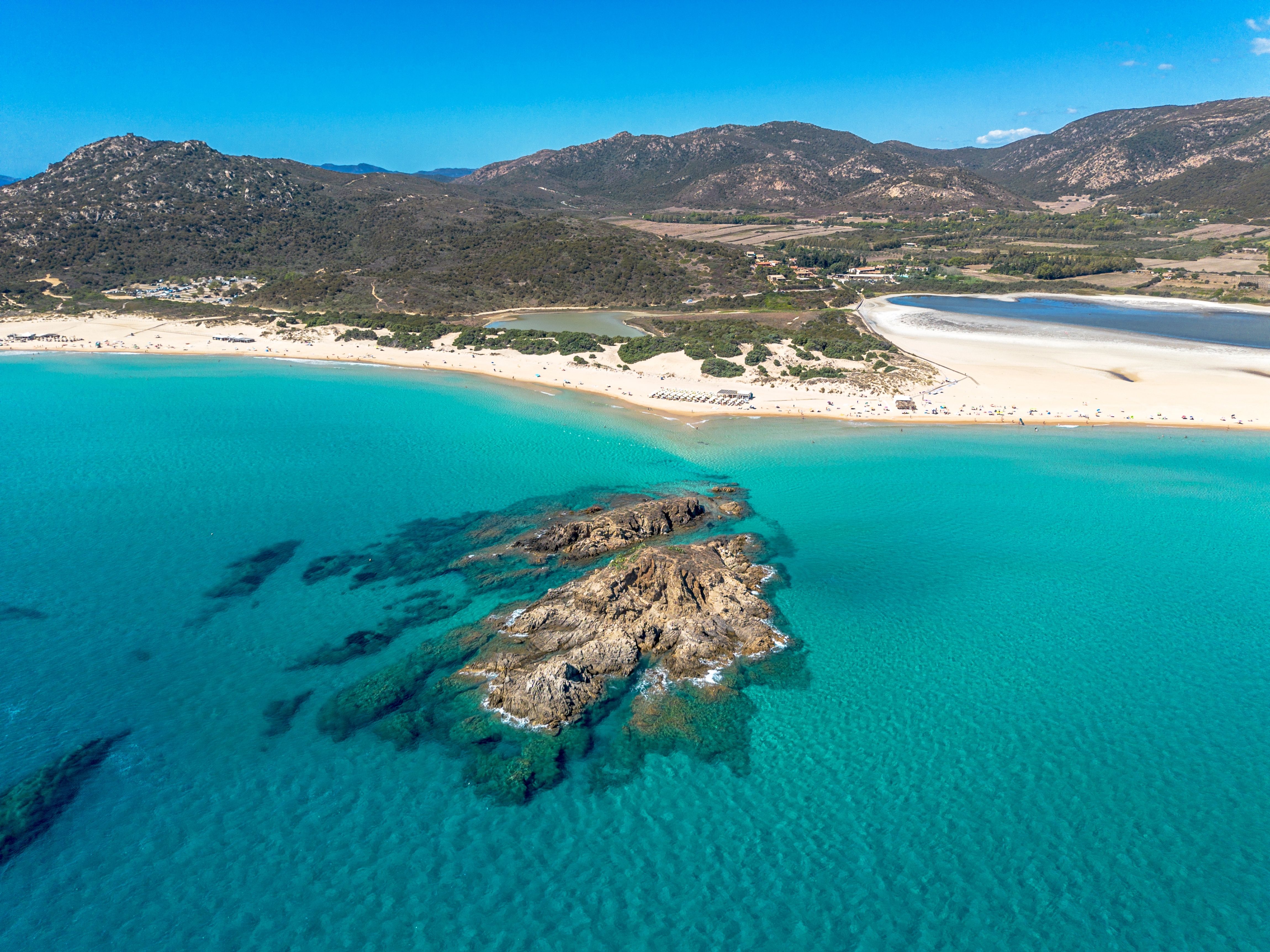 Su Giudeu bay in Chia, south Sardinia