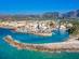Aerial view of the old harbour and resort of Sissi in Crete, Greece