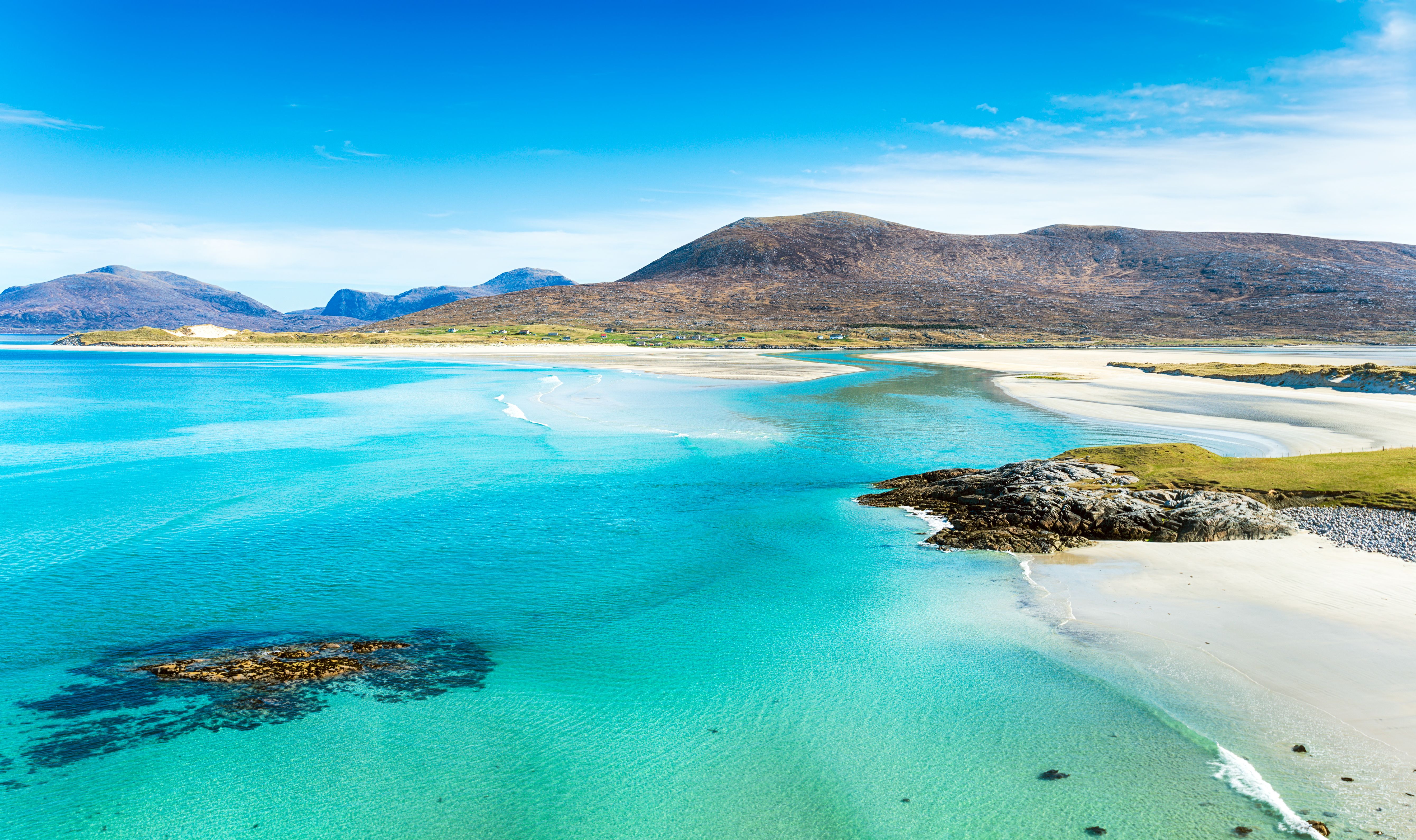 A view of Luskentyre beach on the Isle of Harris, Scotland