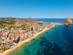 An aerial view of Calpe city and coastline in Costa Blanca, Spain