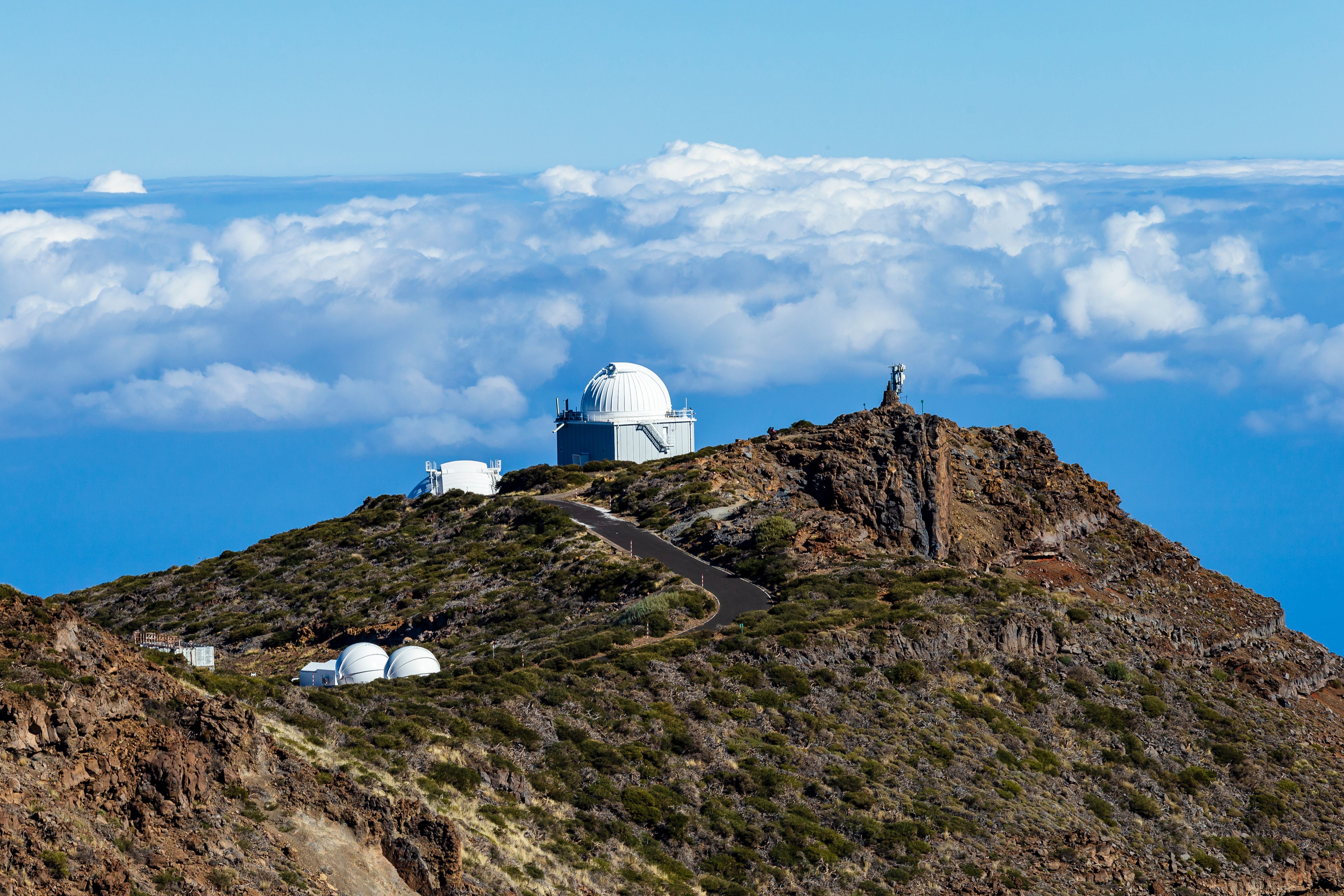 View over the Roque de Los Muchachos Observatory in La Palma, Canary Islands