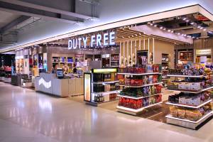A picture of the Duty Free section in an Airport in Thailand