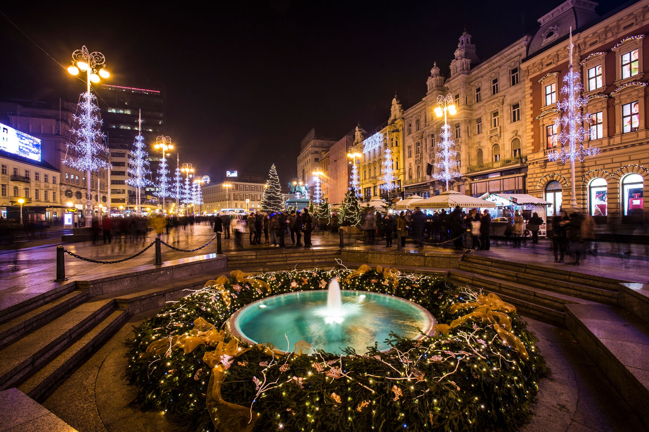Zagreb city centre decorated for Christmas