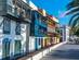 Traditional houses with wooden balconies in Santa Cruz de La Palma, La Palma, Canary Islands
